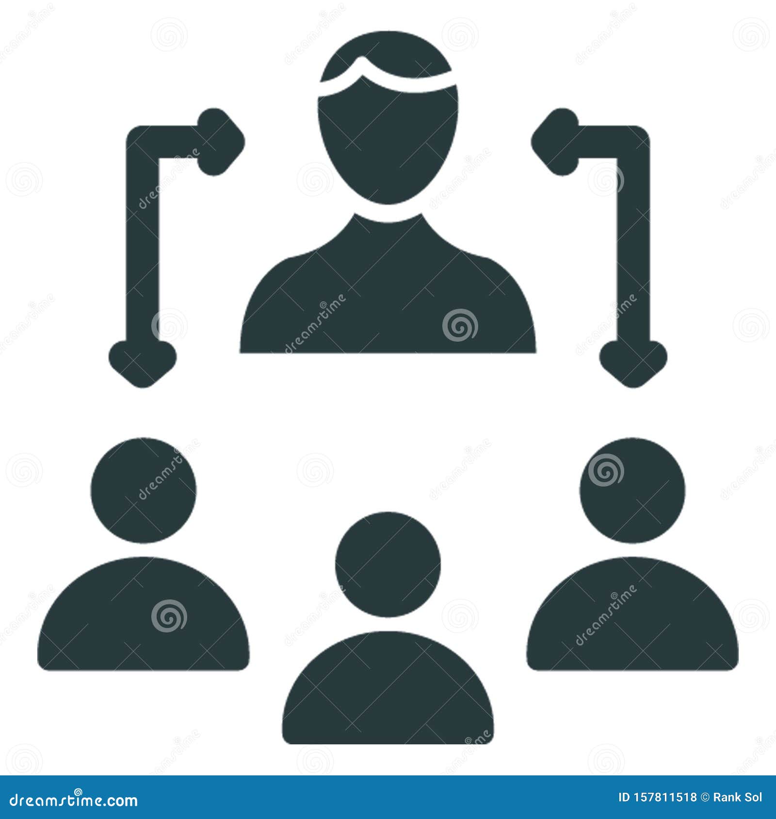 collaboration, leadership . .  icon which can easily modify or editable
