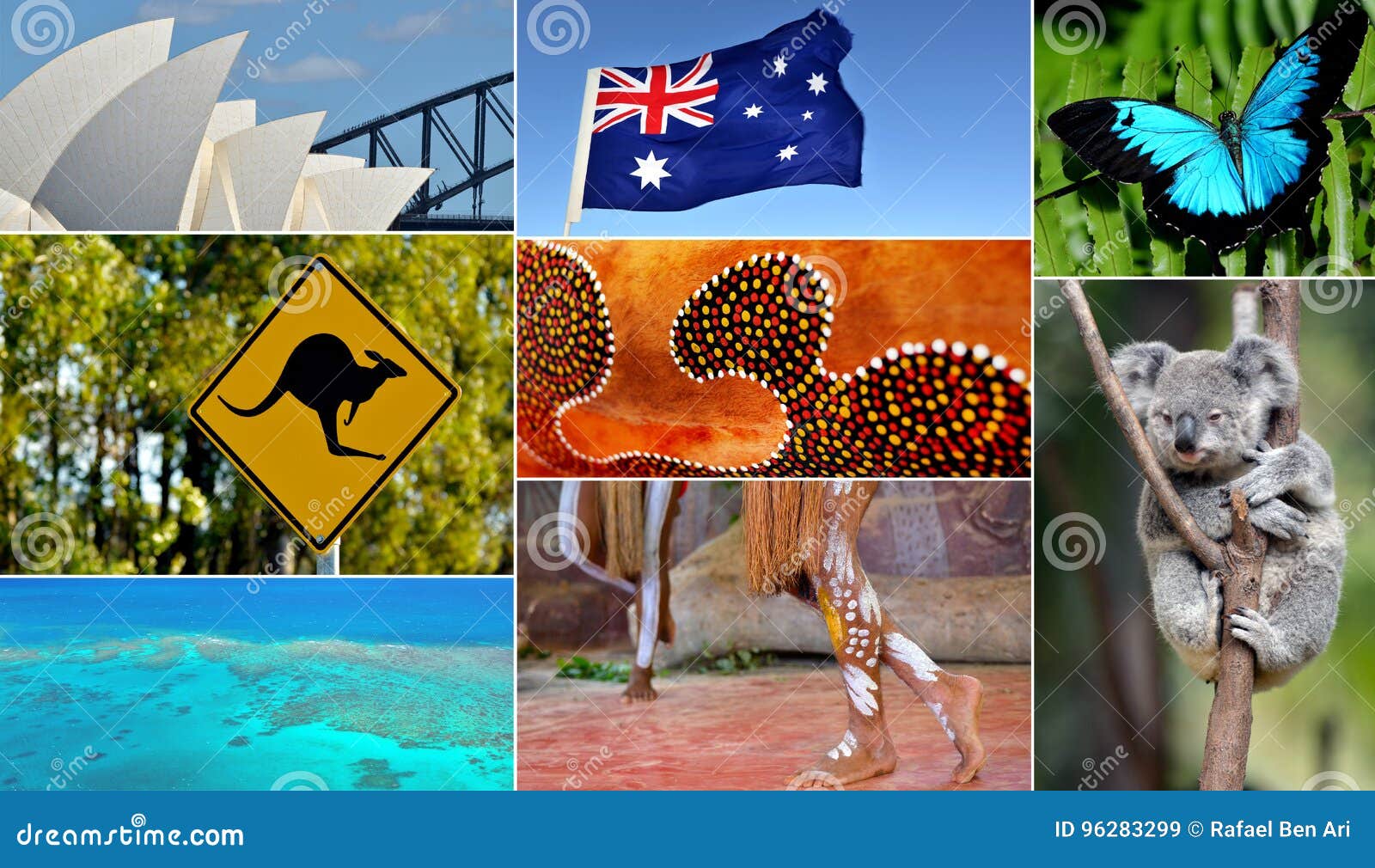 Collage australiano imagen de archivo editorial. Imagen de compuesto