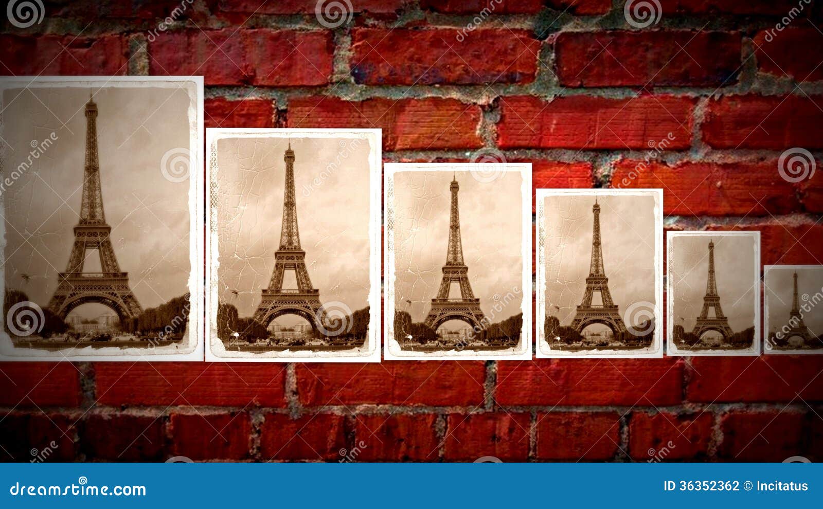 Collage av Eiffeltorn