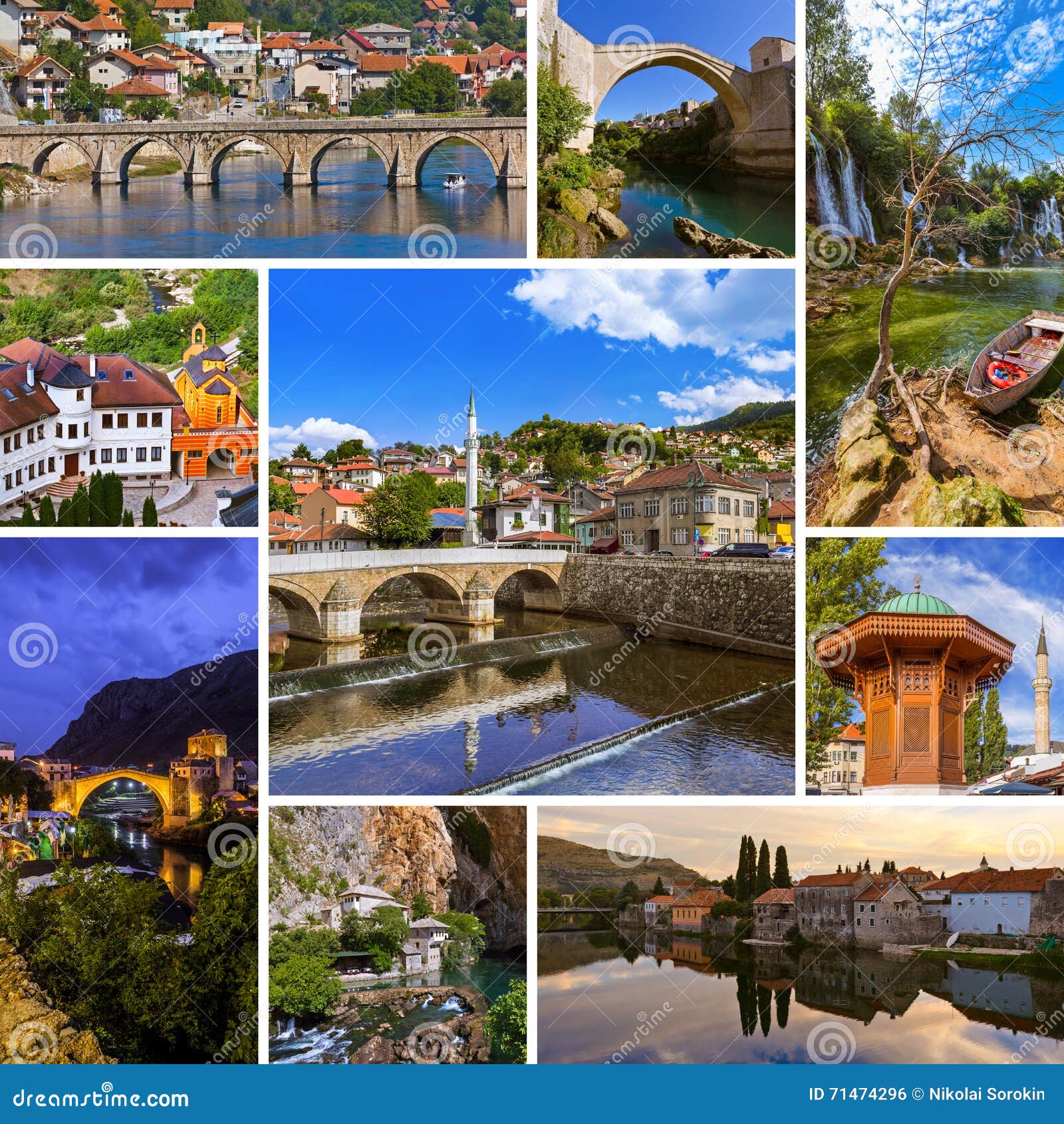 Collage of Bosnia and Herzegovina Travel Images (my Photos) Stock Photo Image of fall, landscape: 71474296