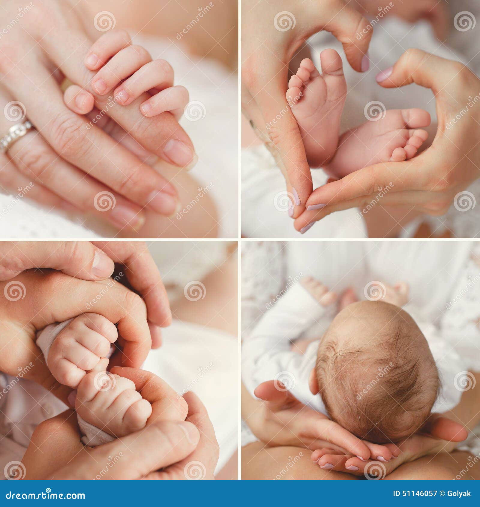 Collage D Un Bebe Nouveau Ne Dans Des Bras De Sa Mere Image Stock Image Du Cheri Amour