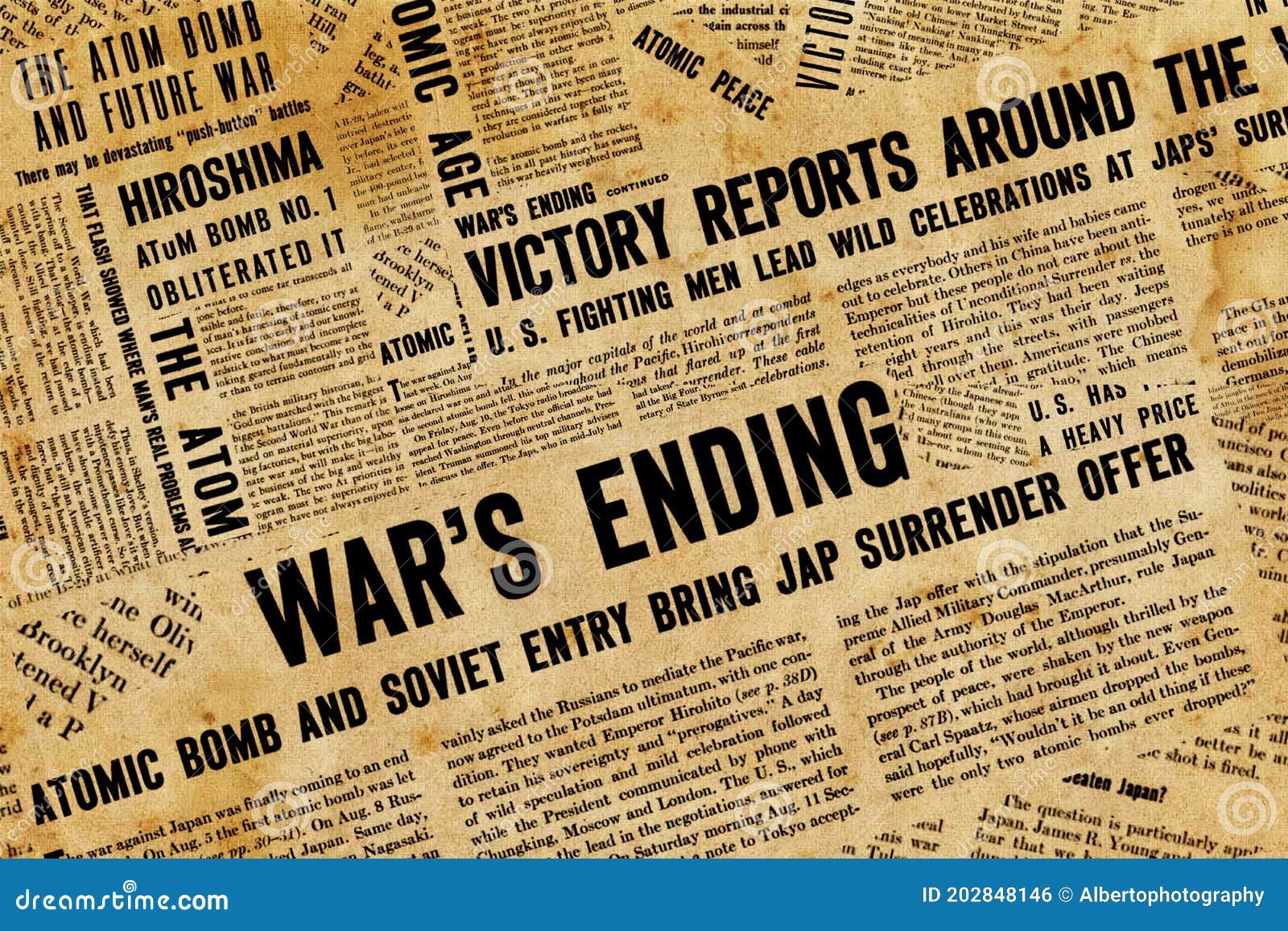Collage De Titulares De Periódicos Y Artículos Durante La Segunda Guerra  Mundial Foto editorial - Imagen de nuevo, diario: 202848146