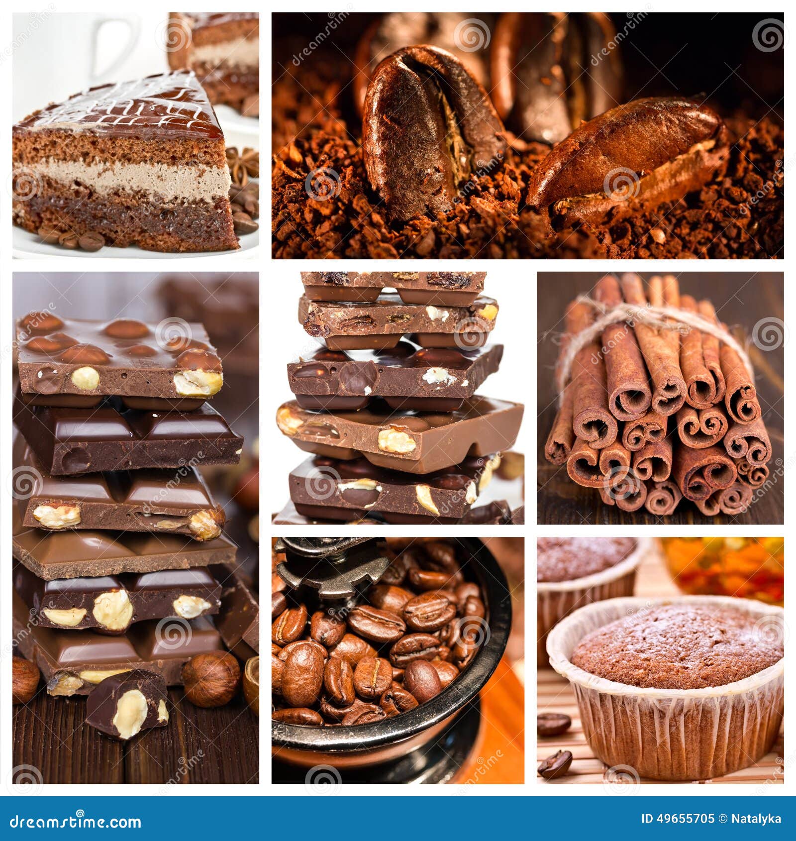 Collage Of Dessert Stock Image Image Of Coffee Portion