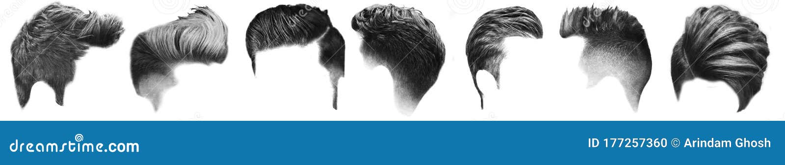 Collage of Different Men`s Hair Style Color Mockup Illustration for Beauty  and Styling Concept Product. Black Colored Stock Illustration -  Illustration of mockup, hairstyle: 177257360