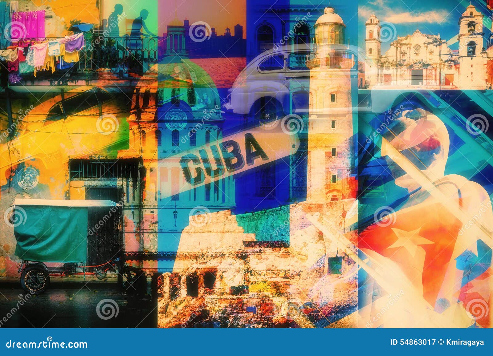 collage of havana cuba images