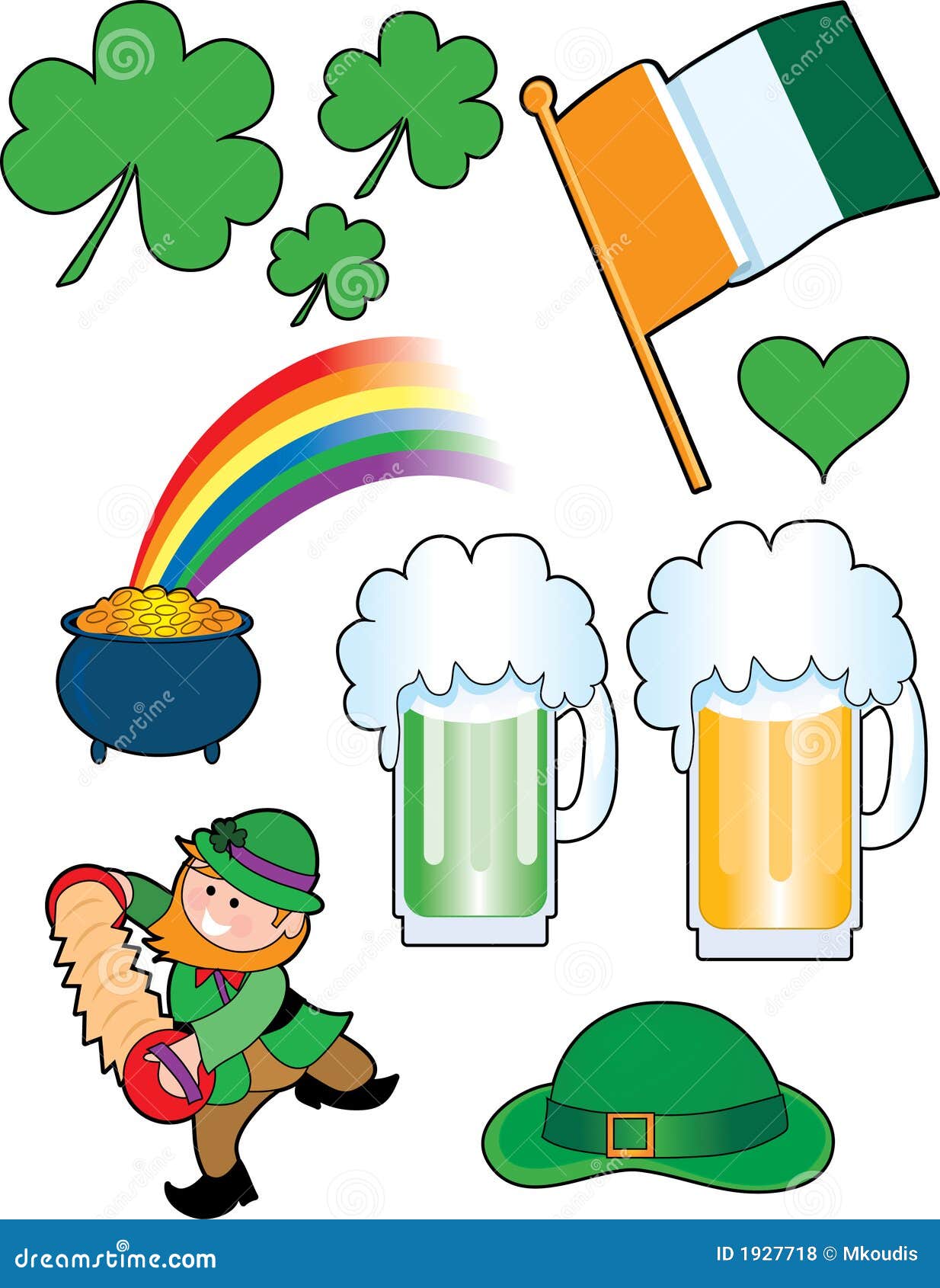 Collage Irlandés ilustración del vector. Ilustración de orgullo - 1927718, image size:1234x1690