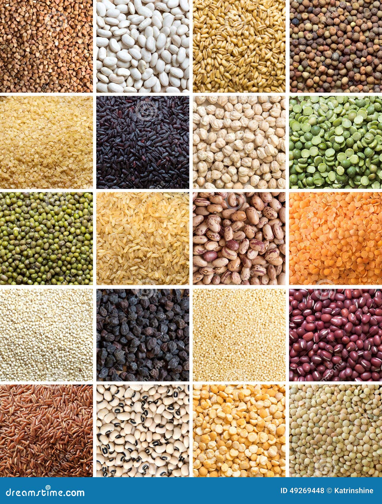 Collage of Legumes and Cereals Stock Photo Image of legume, collage