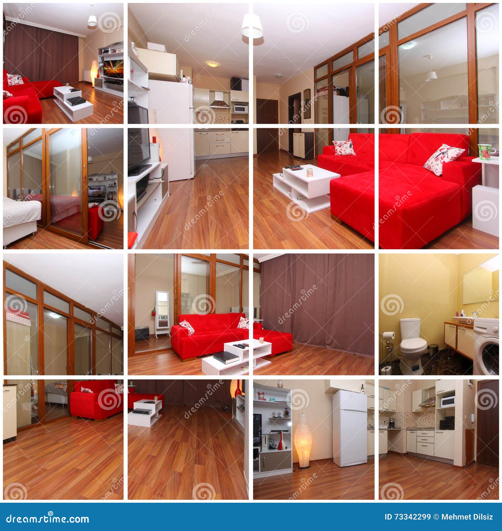 Collage Modern European Studio Home Stock Image Image of bathroom