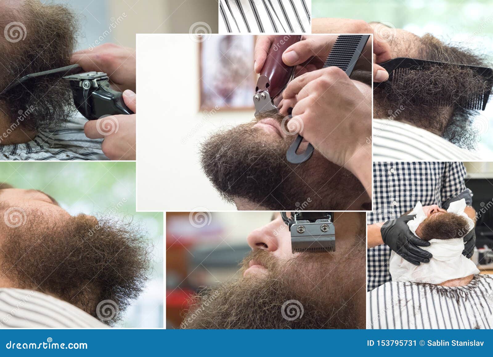 trimming beard with clippers