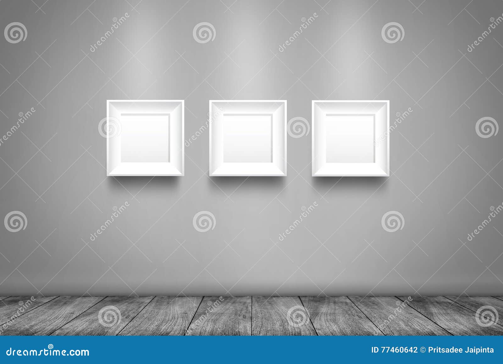 Collage of Three White Photo Frames Stock Photo Image of stained