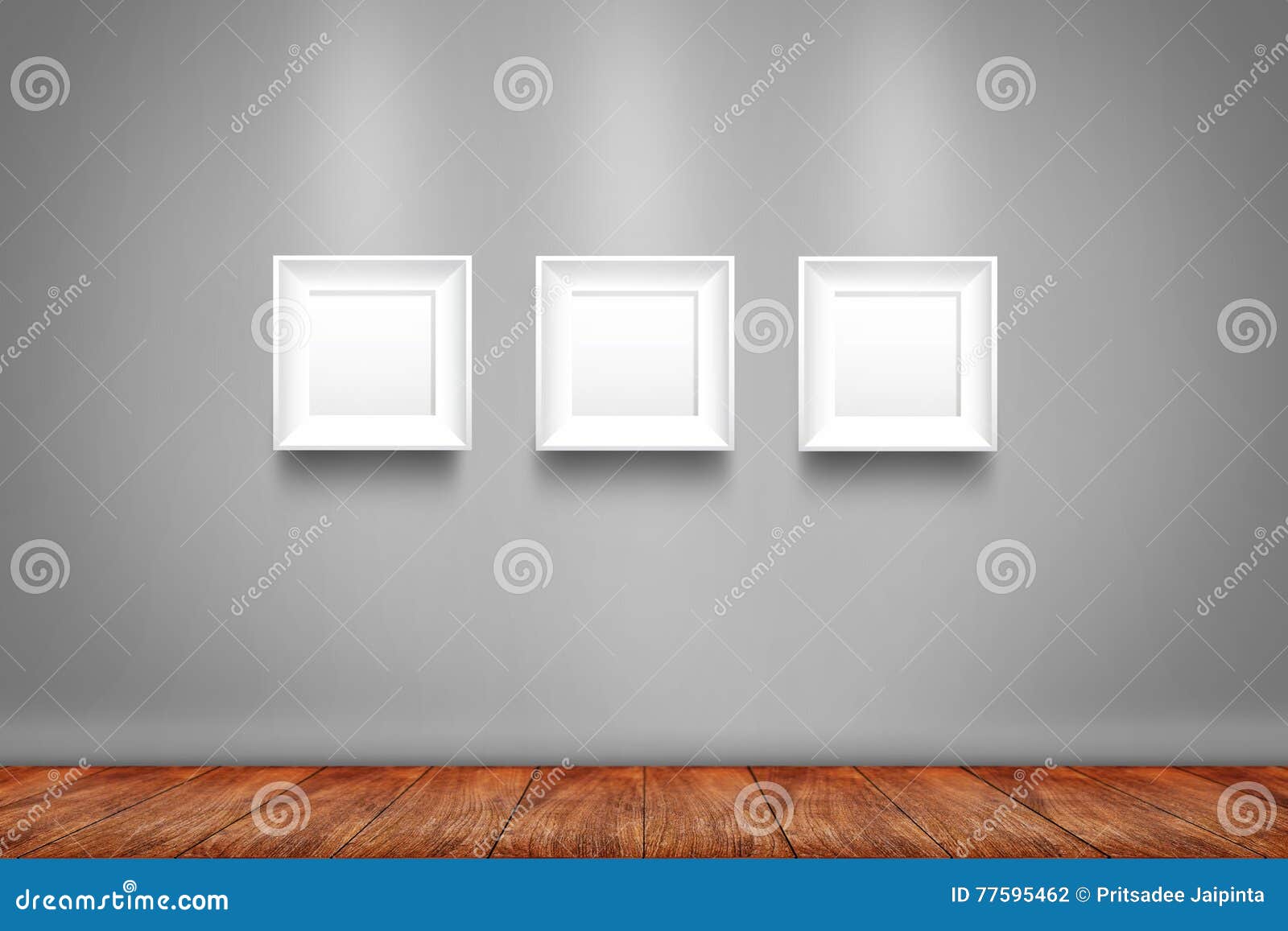Collage of Three White Photo Frames Stock Photo Image of architecture