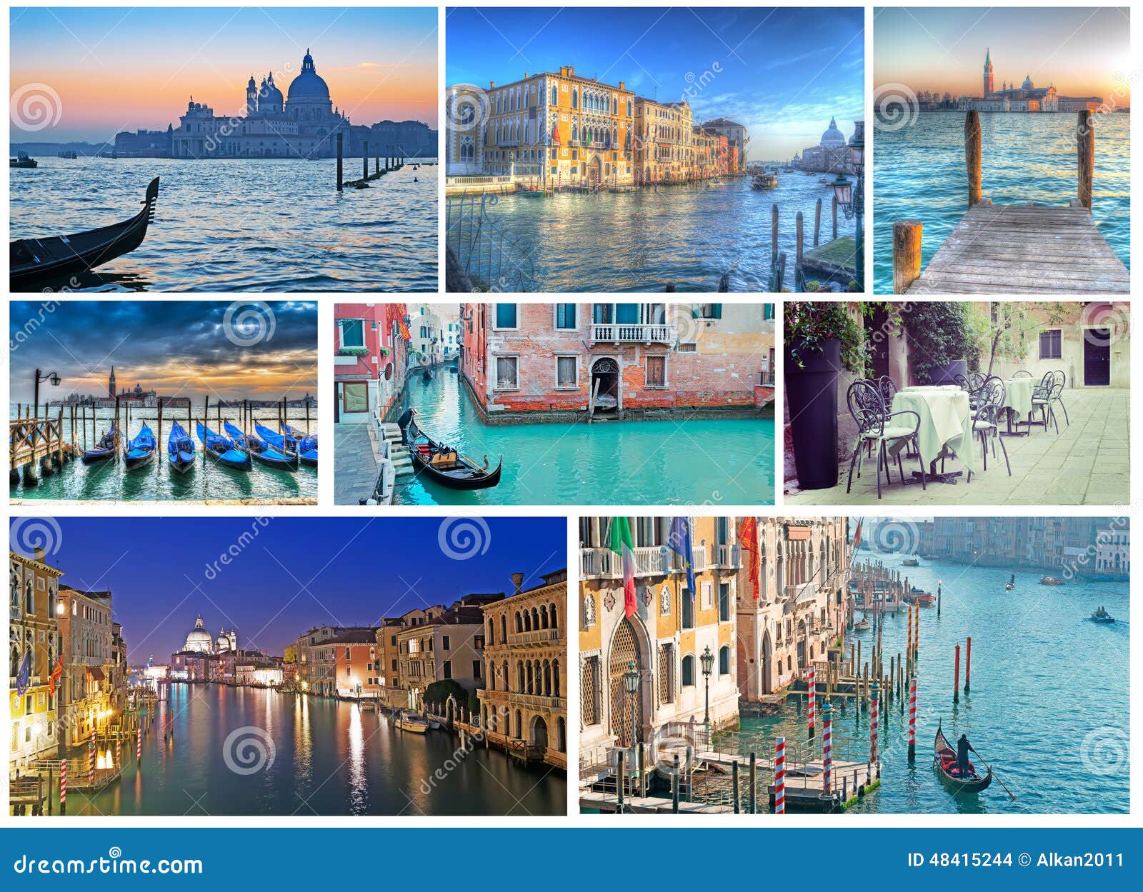 Collage Van Foto's Van Venetië Stock Foto Image of kathedraal, blauw: 48415244