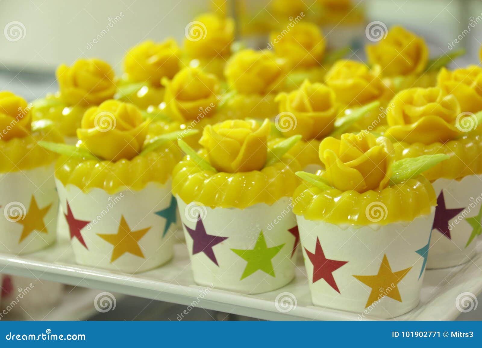 Collage of Various Cupcakes in Decorative Cup Stock Image Image of
