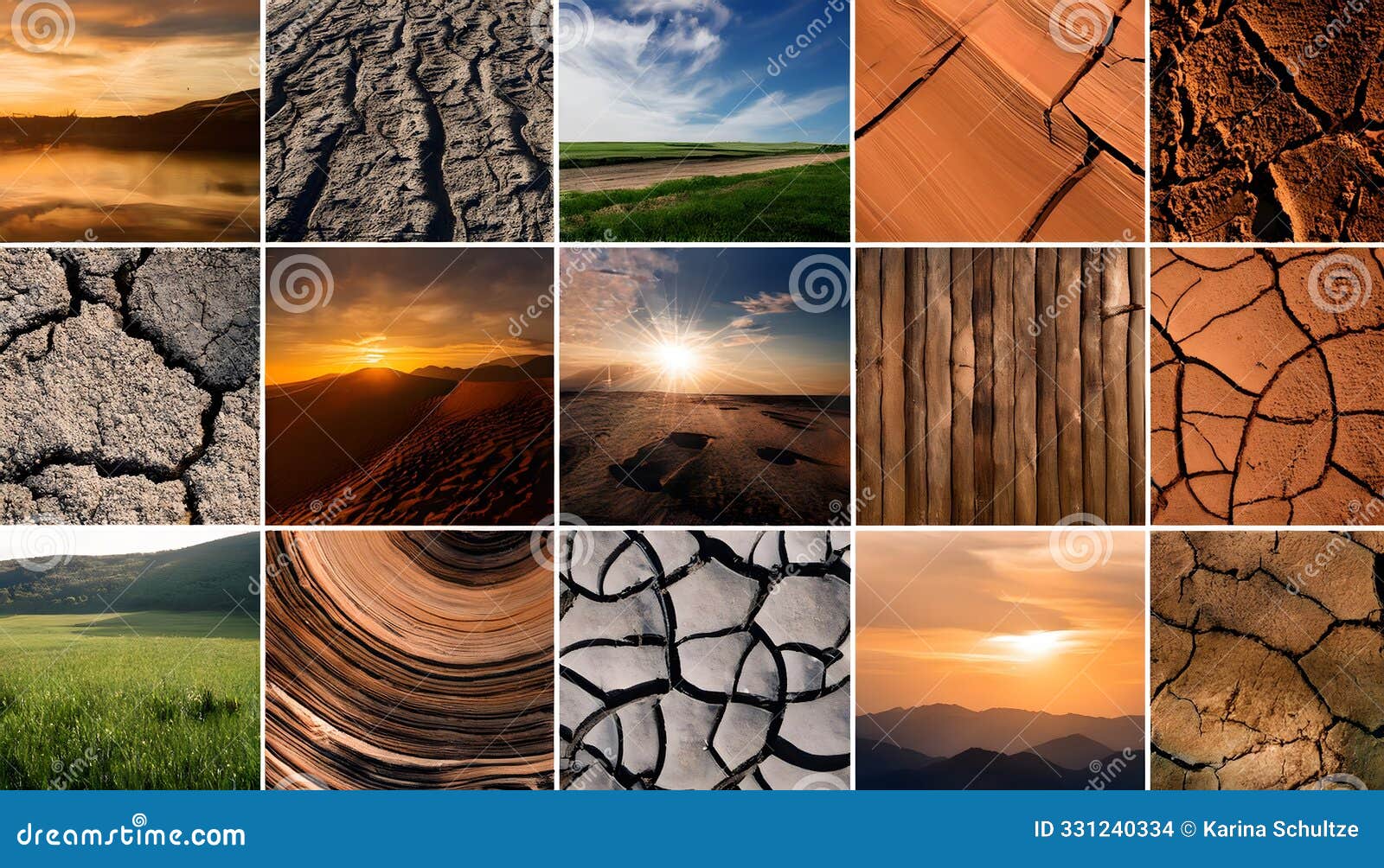 a collage of various natural earth textures mixed in beautiful abstract background