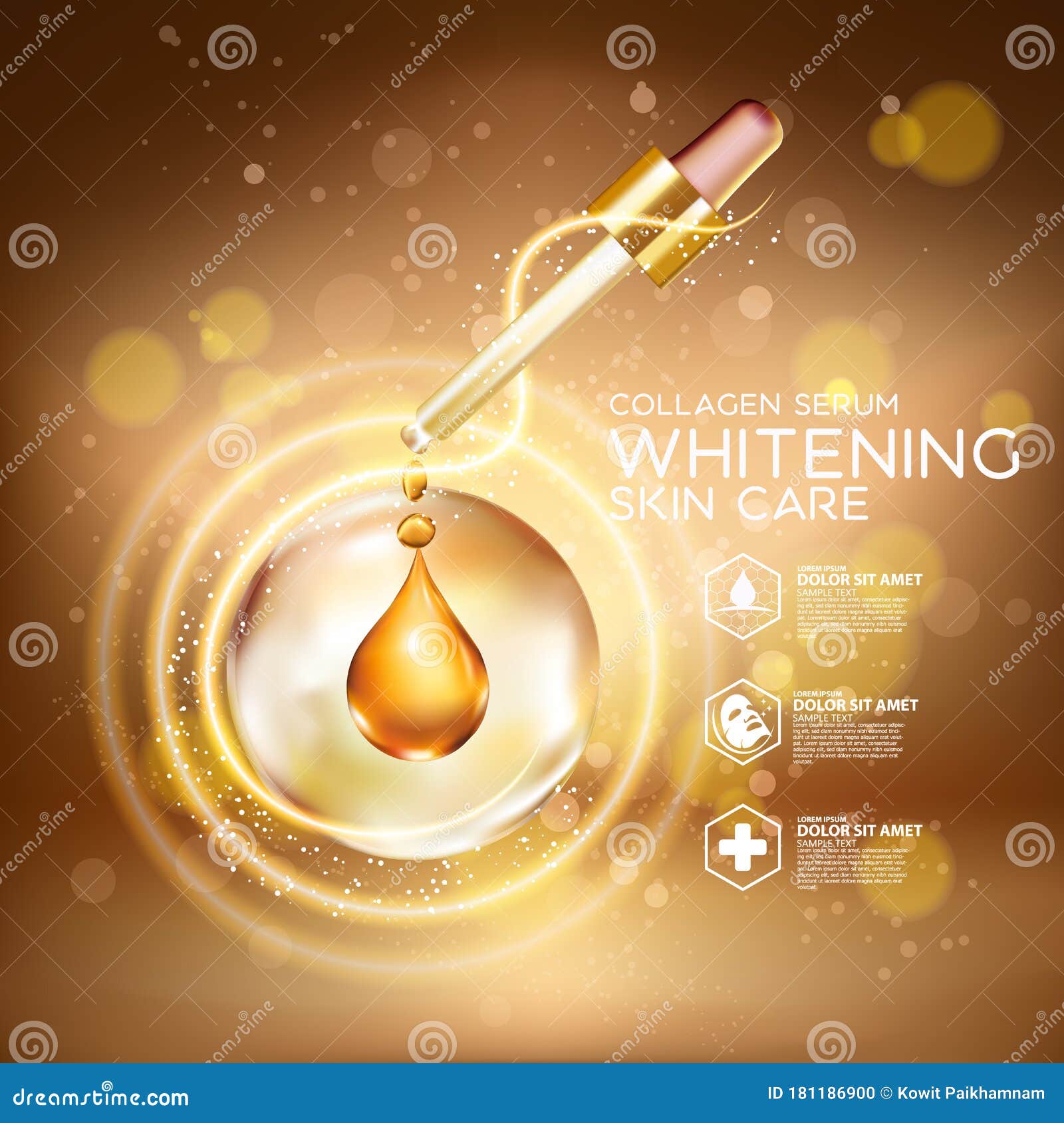 Collagen Serum Skin Care Cosmetic Stock Vector Illustration Of Applying Apply