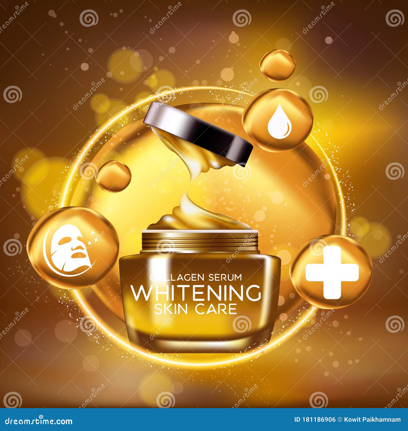 Collagen Serum Skin Care Cosmetic Stock Vector Illustration Of Clear Aging