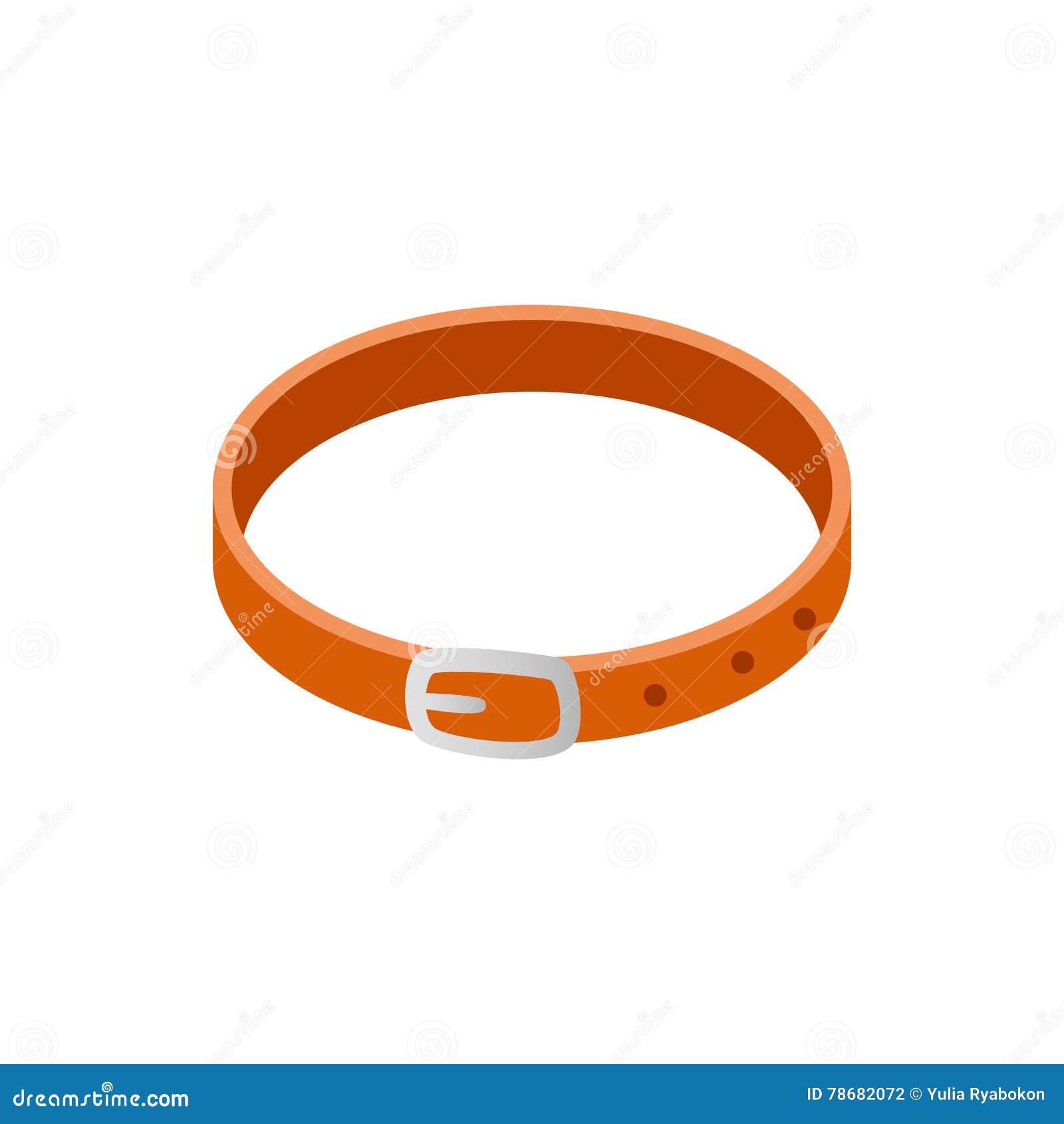 Collar for Animals Icon, Isometric 3d Style Stock Vector Illustration