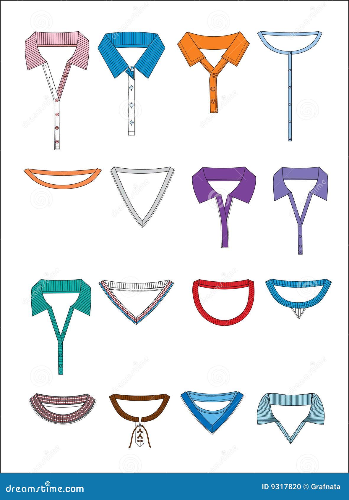 Collars for clothes stock vector. Illustration of clothes 9317820
