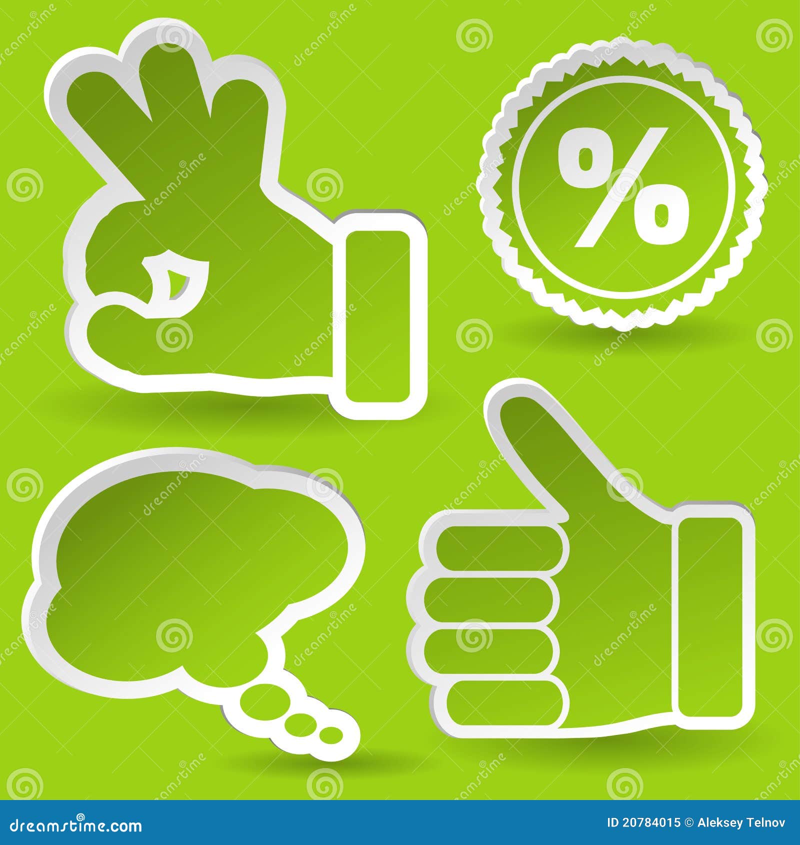 collect sticker with hand and stamp icon