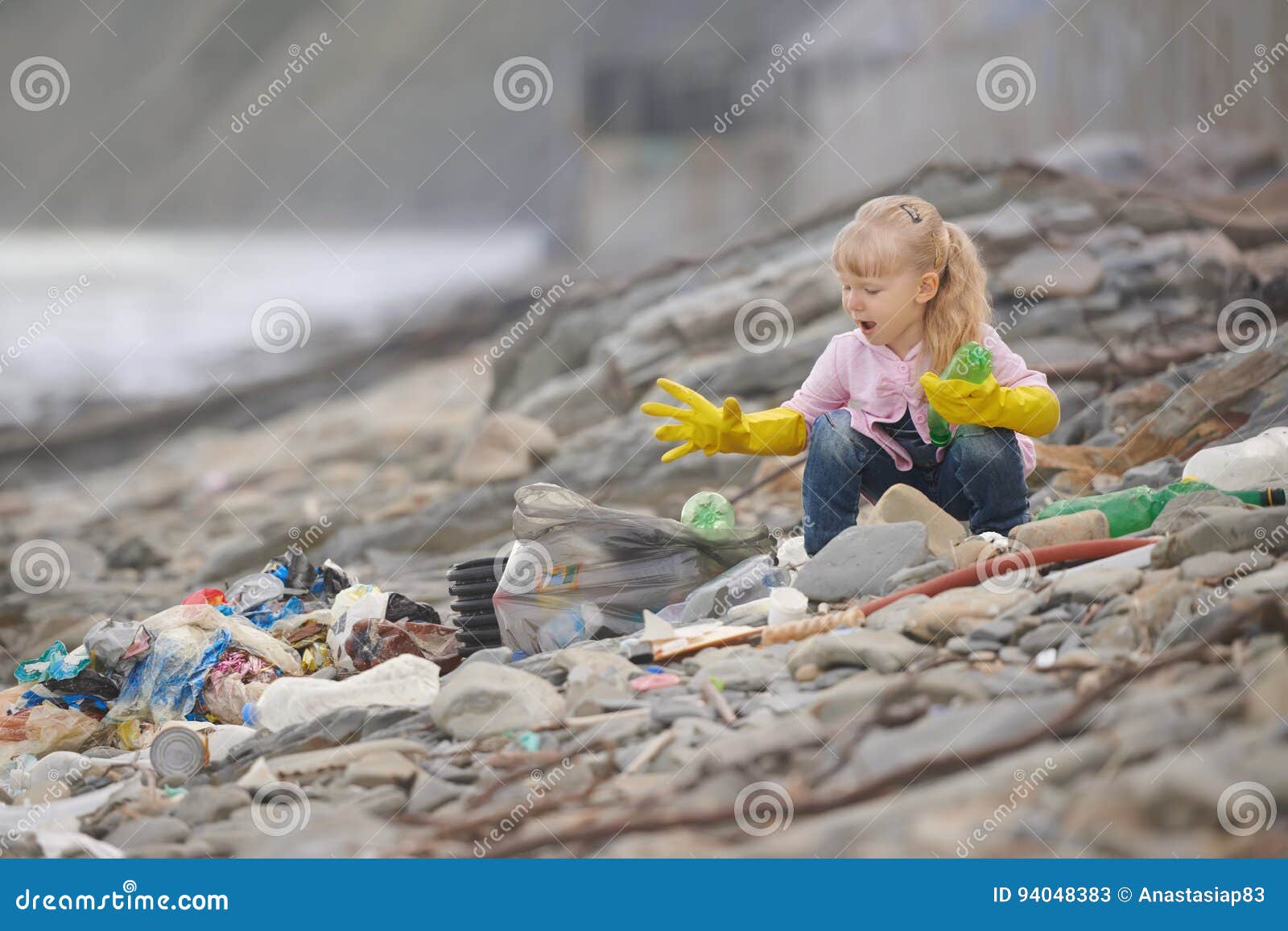 Collecting Garbage Can Be Fun Stock Image Image of love, gloves 94048383