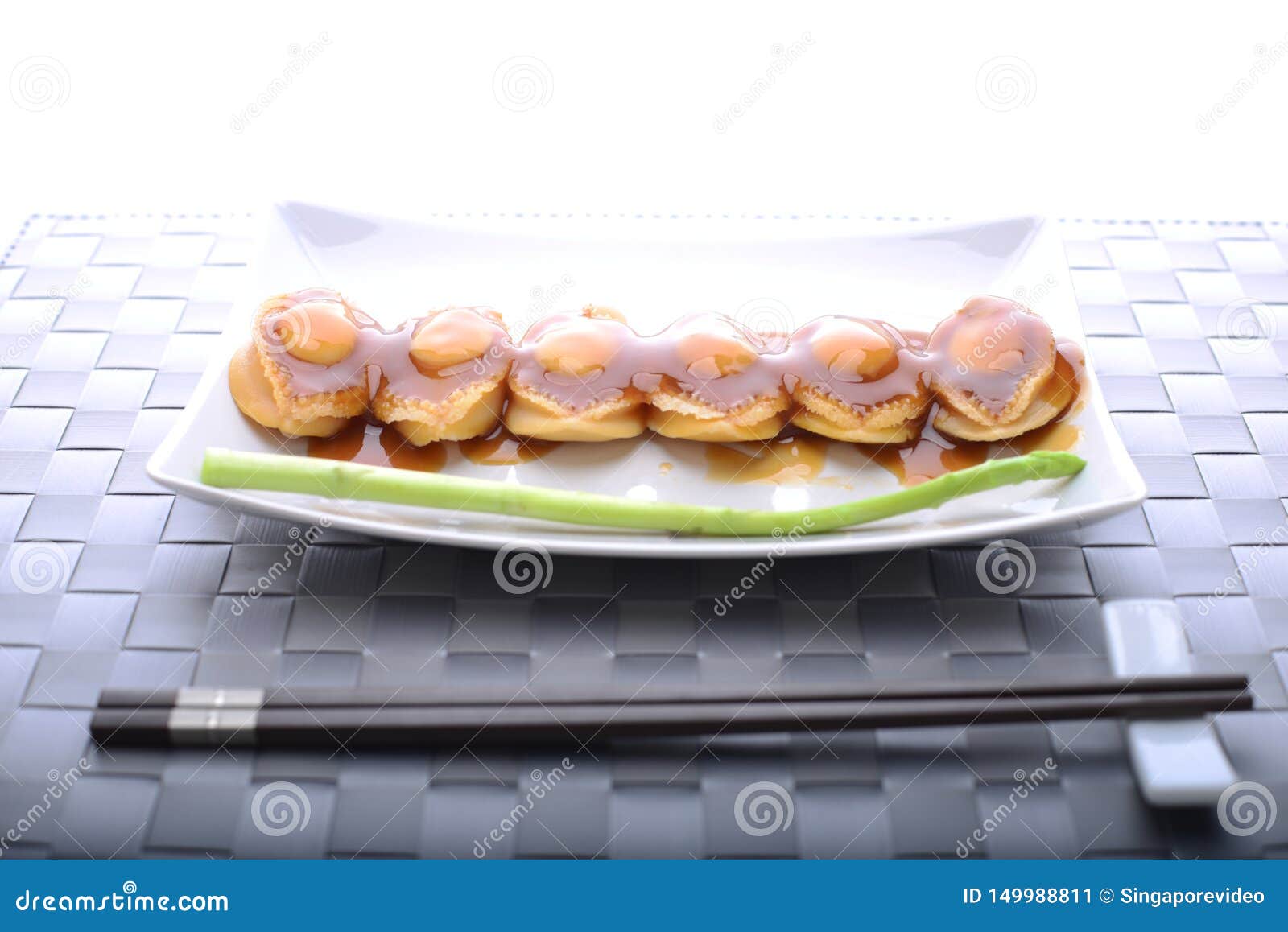 Collection of Abalone Servings in a Fine Dining Setting Stock Image