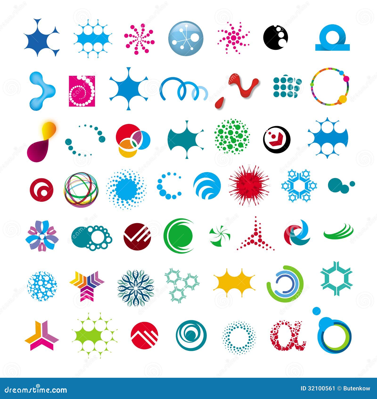 Collection of Abstract Universal Character Stock Vector Illustration