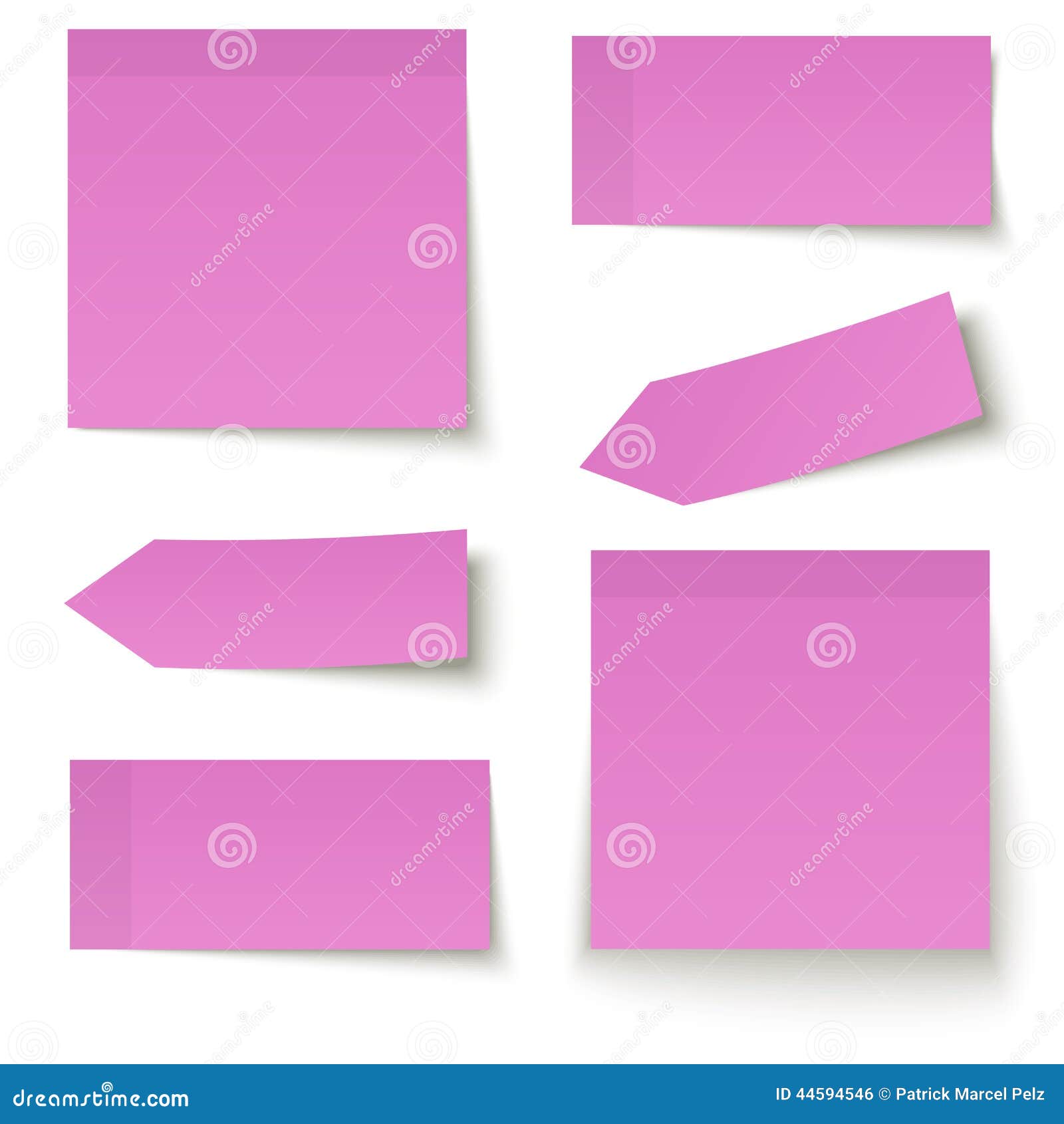 Collection of Adhesive Notes Red Stock Vector Illustration of decal