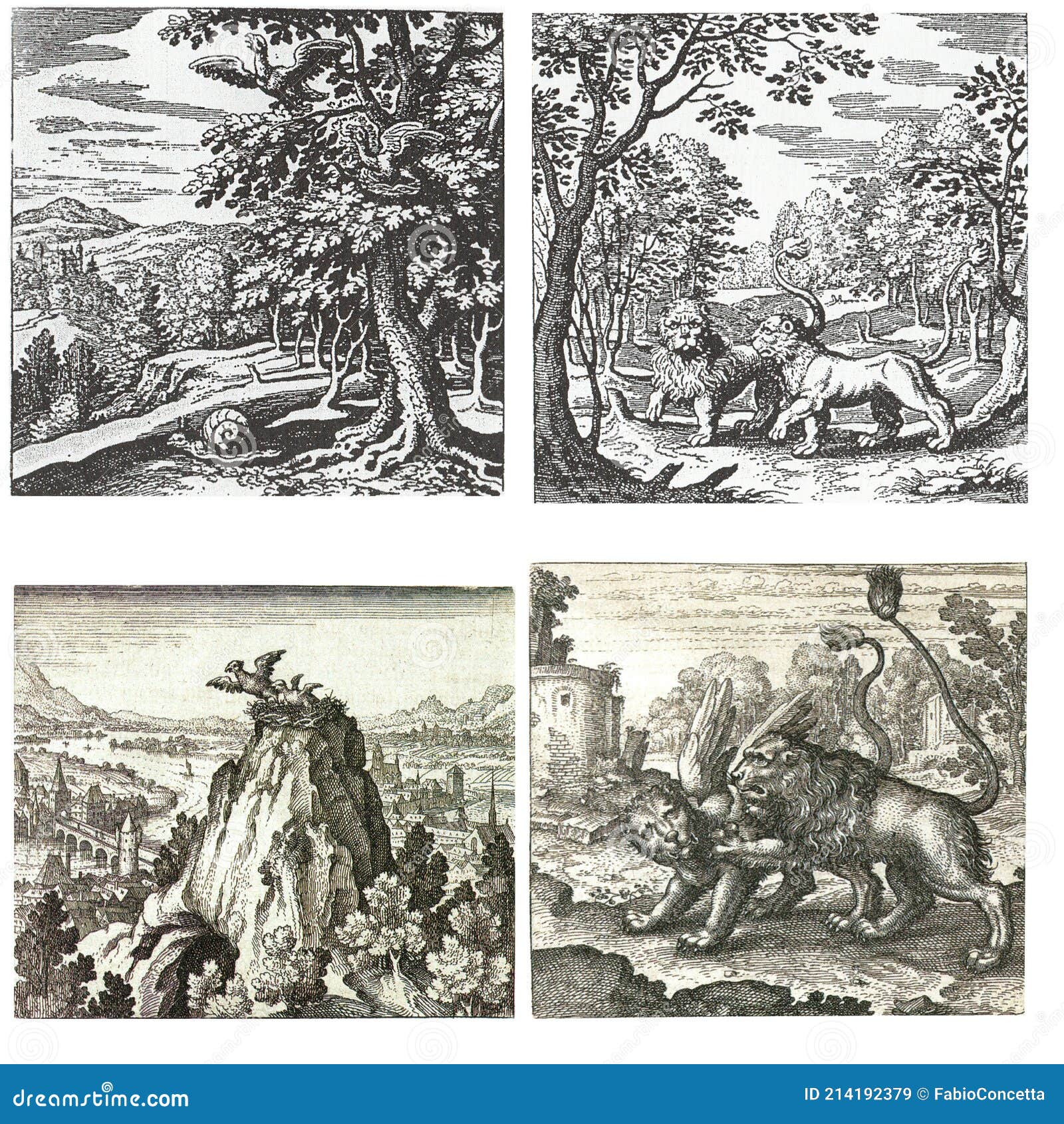 collection of alchemical puzzles of animals by maier and lambsprinck