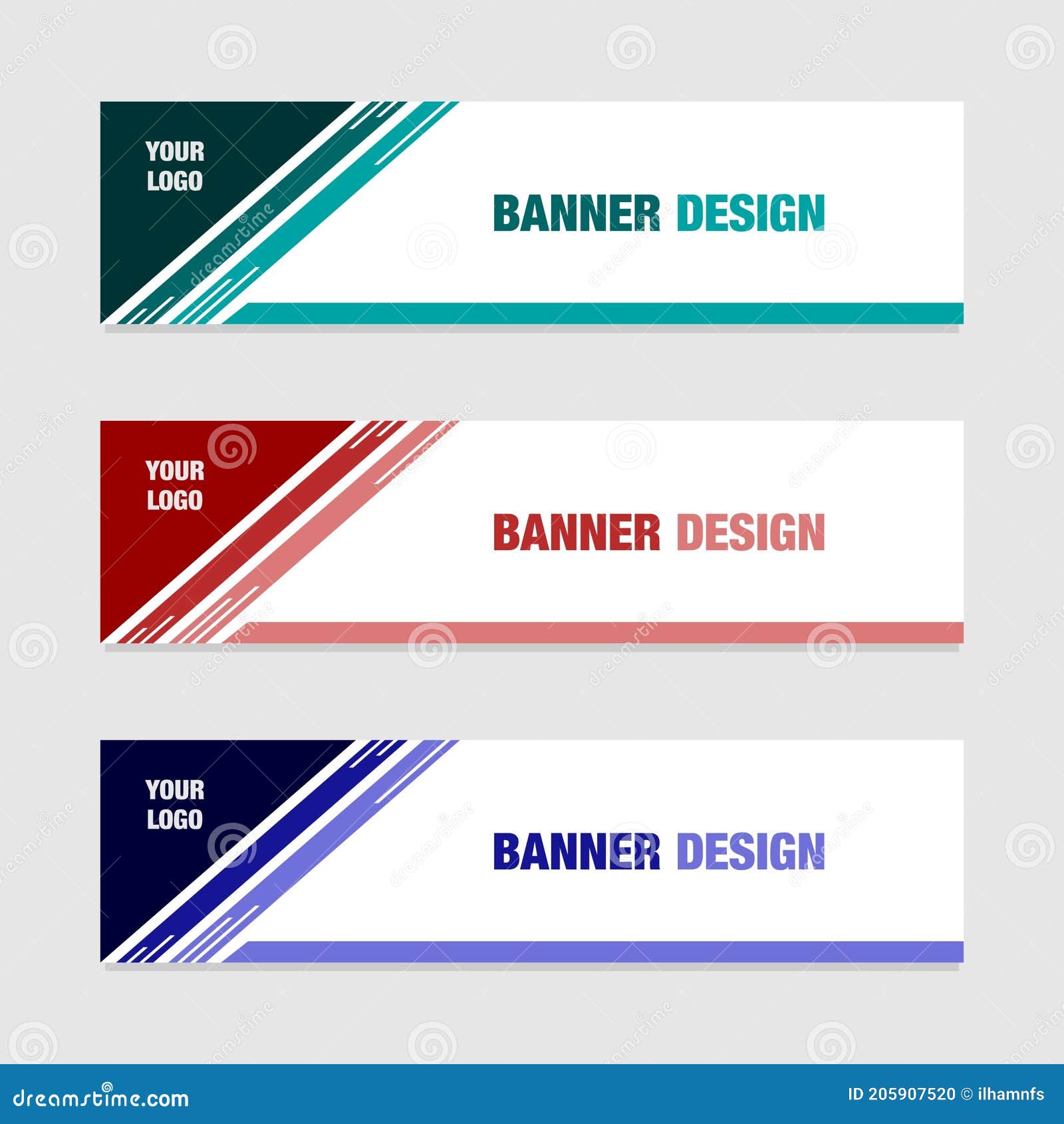 Collection of Banner Design Template Stock Vector Illustration of