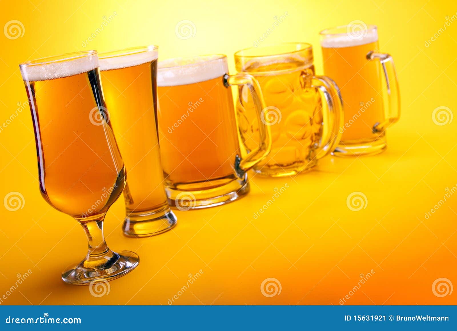 Collection of Beer Mugs with Beer Stock Image Image of amber
