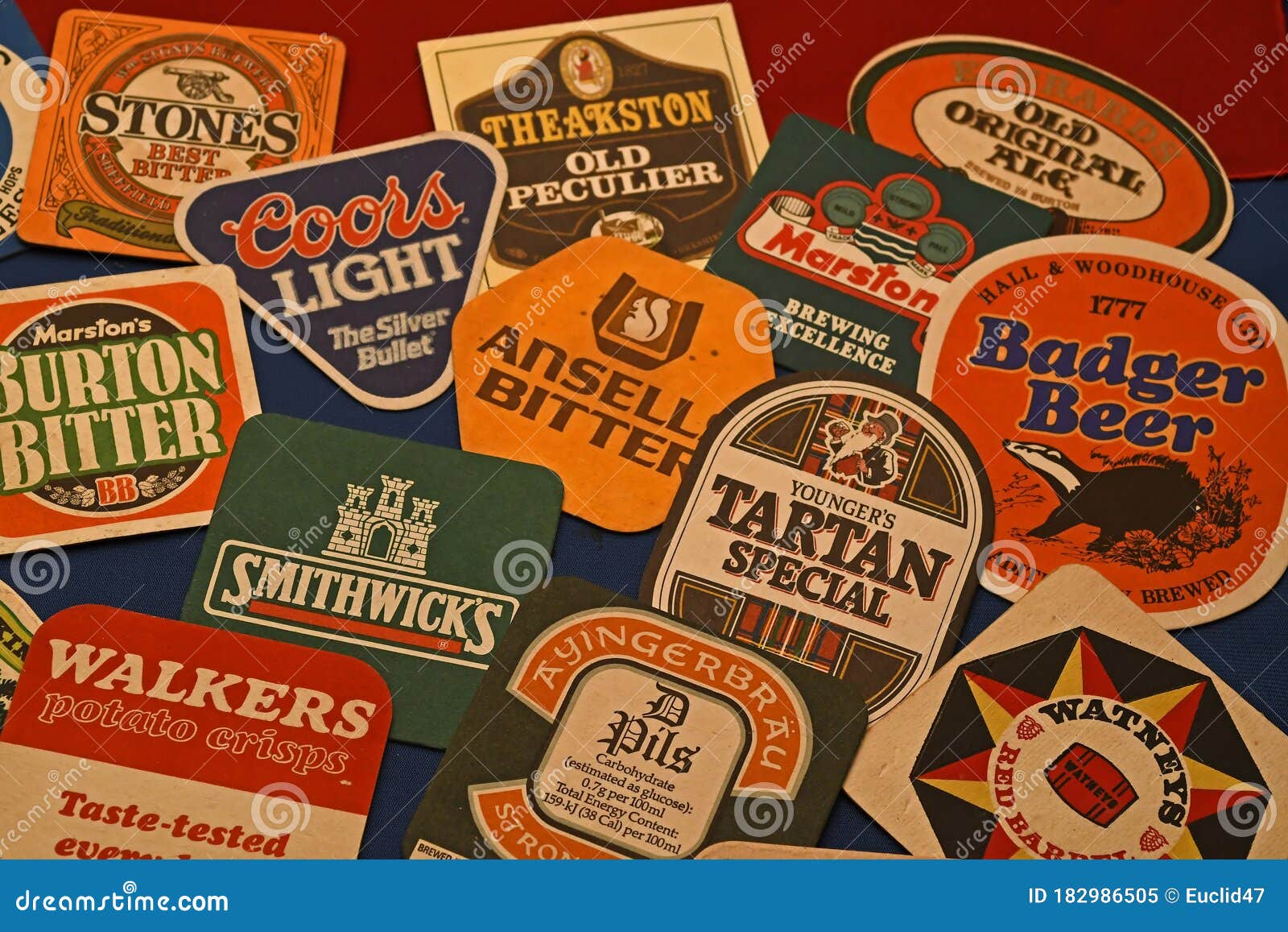 Collection of beer pads editorial image. Image of beer 182986505