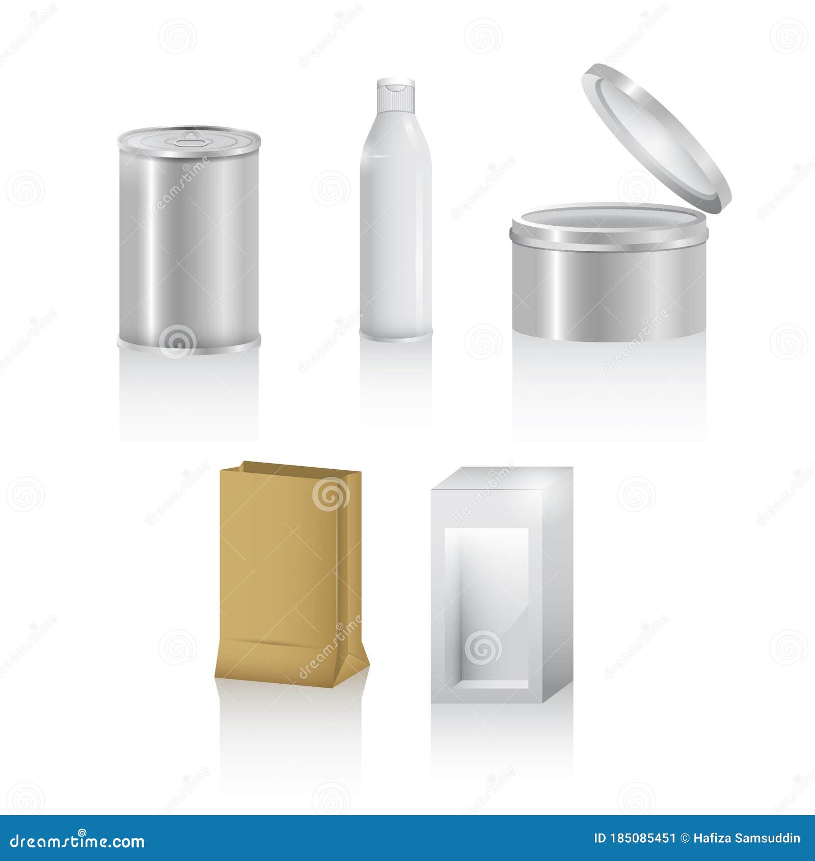 Collection of Blank Packages. Vector Illustration Decorative Design ...