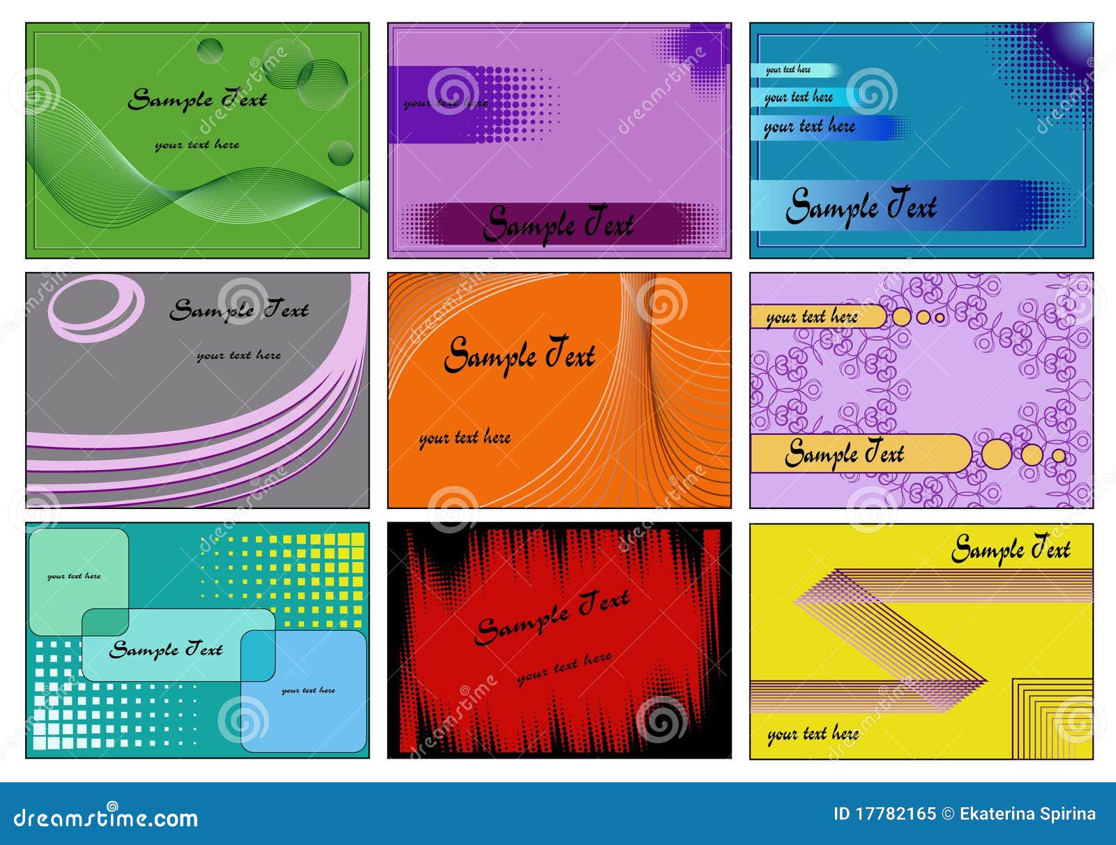 Collection of cards 1 stock vector. Illustration of atomic 17782165