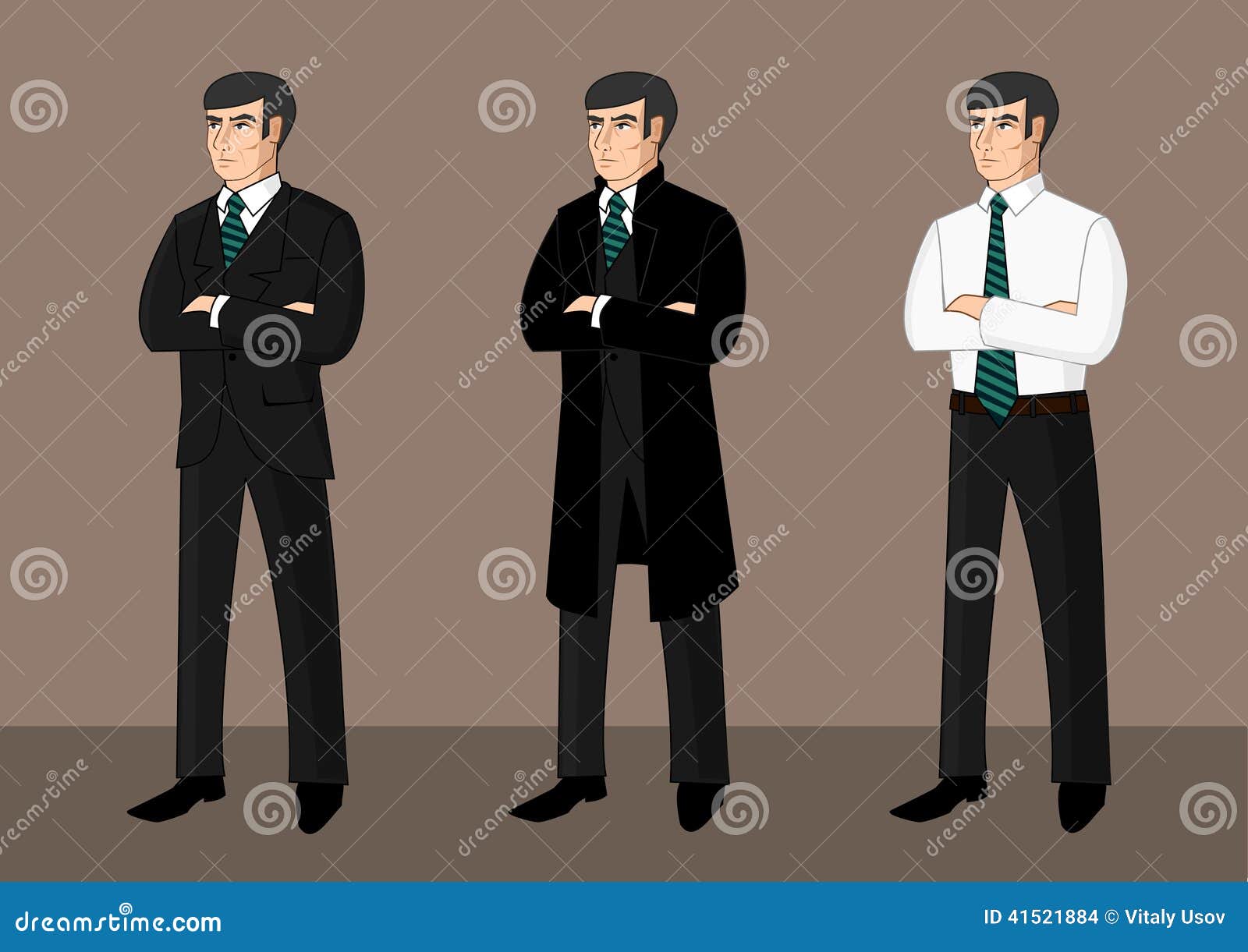 Collection of Cartoon Businessmen Stock Vector - Illustration of elder
