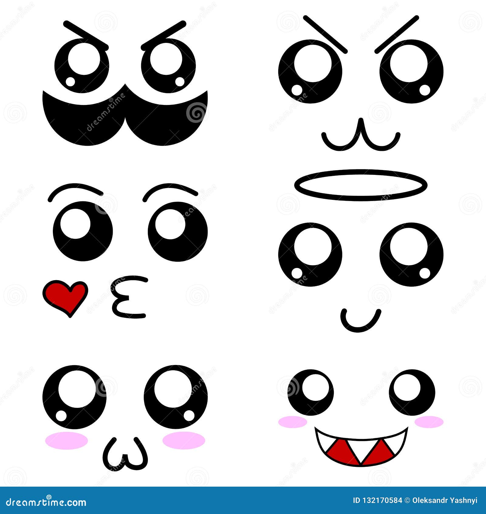 Collection of Cartoon Faces Expressions. Emoticons in Anime Style. Vector Illustration of Emotions for Your Design, Game, Card. Stock Vector - Illustration of group, funny: 132170584 Collection of Cartoon Faces Expressions. Emoticons in Anime Style. Vector Illustration of Emotions for Your Design, Game, Card. Stock Vector - Illustration of group, funny: 132170584