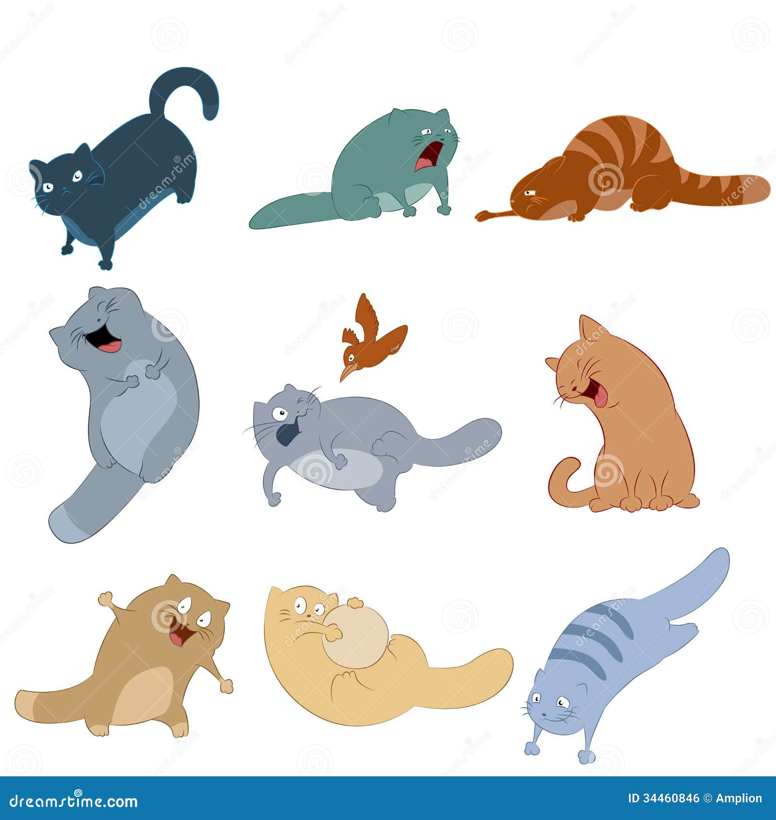 Collection Of Cat Icons, Illustration Royalty Free SVG, Cliparts, Vectors,  and Stock Illustration. Image 44502330.