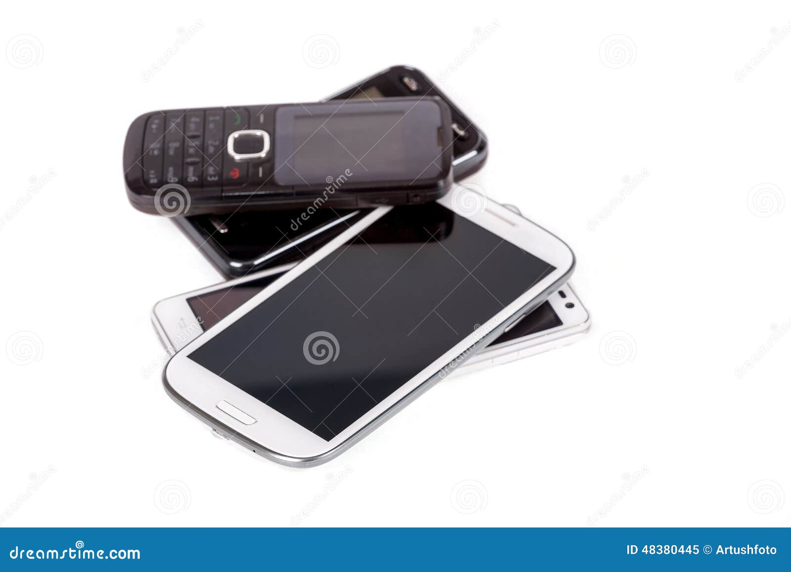 collection of cell phones