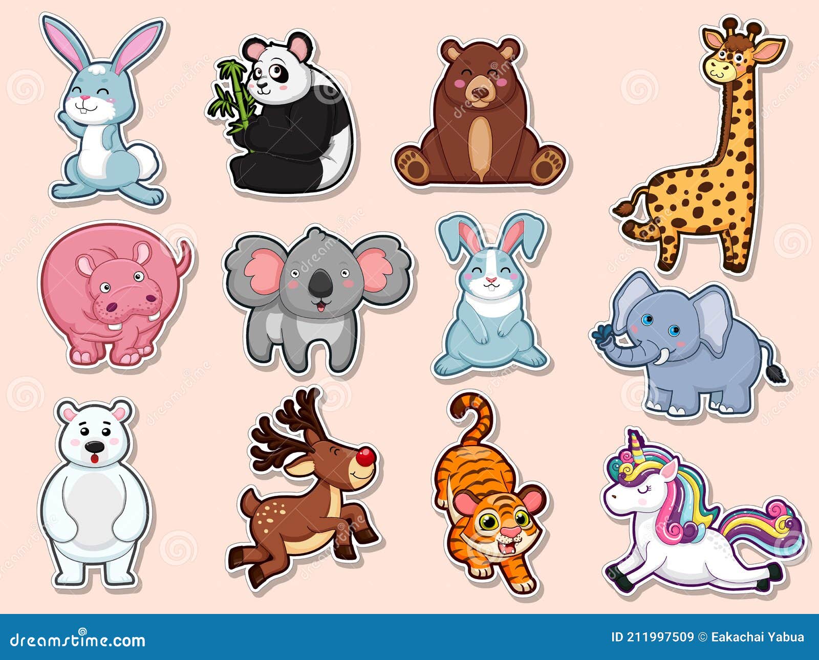 Collection de Stickers Animaux