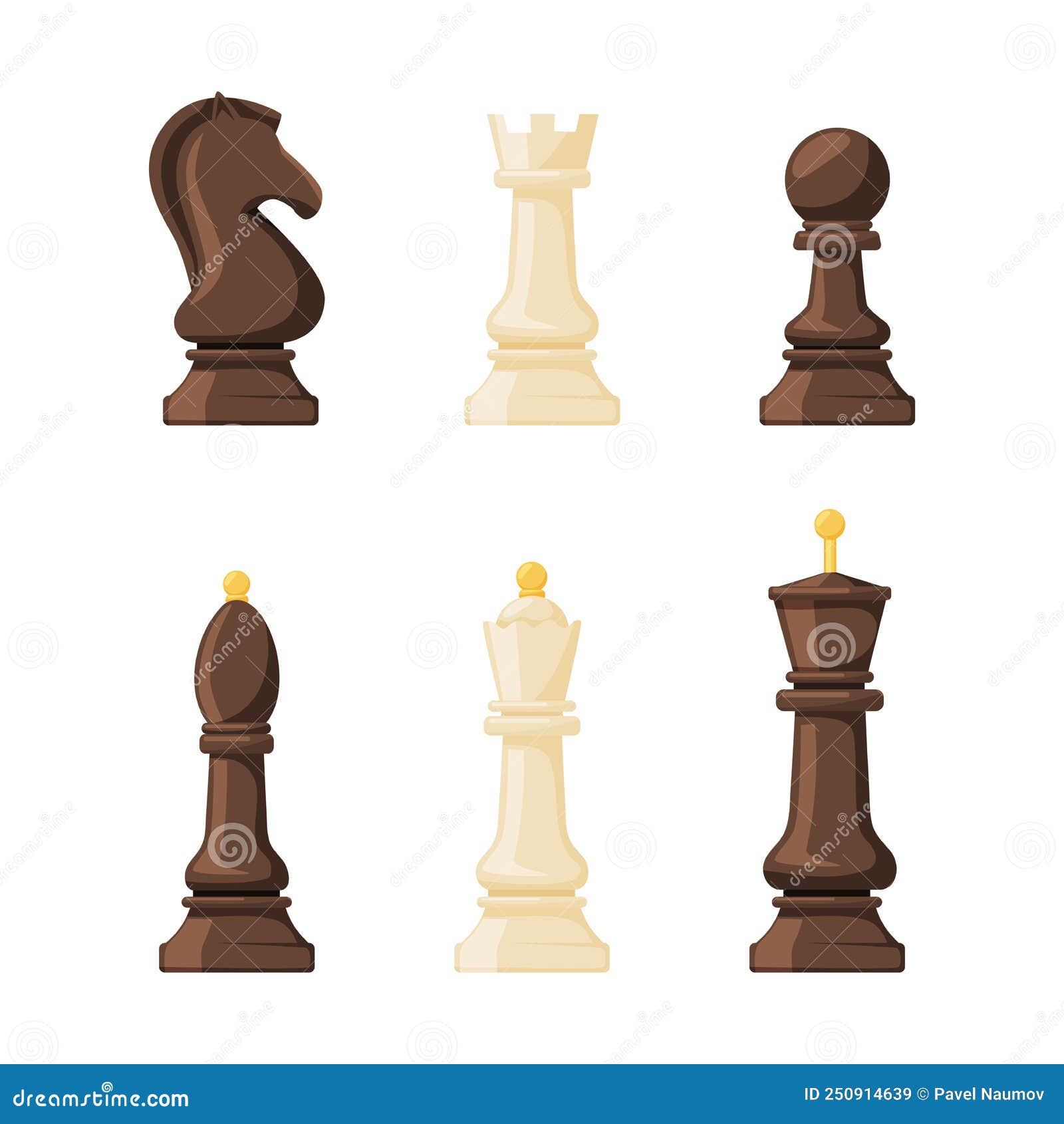 Chess Pieces King Queen Black White Stock Photo