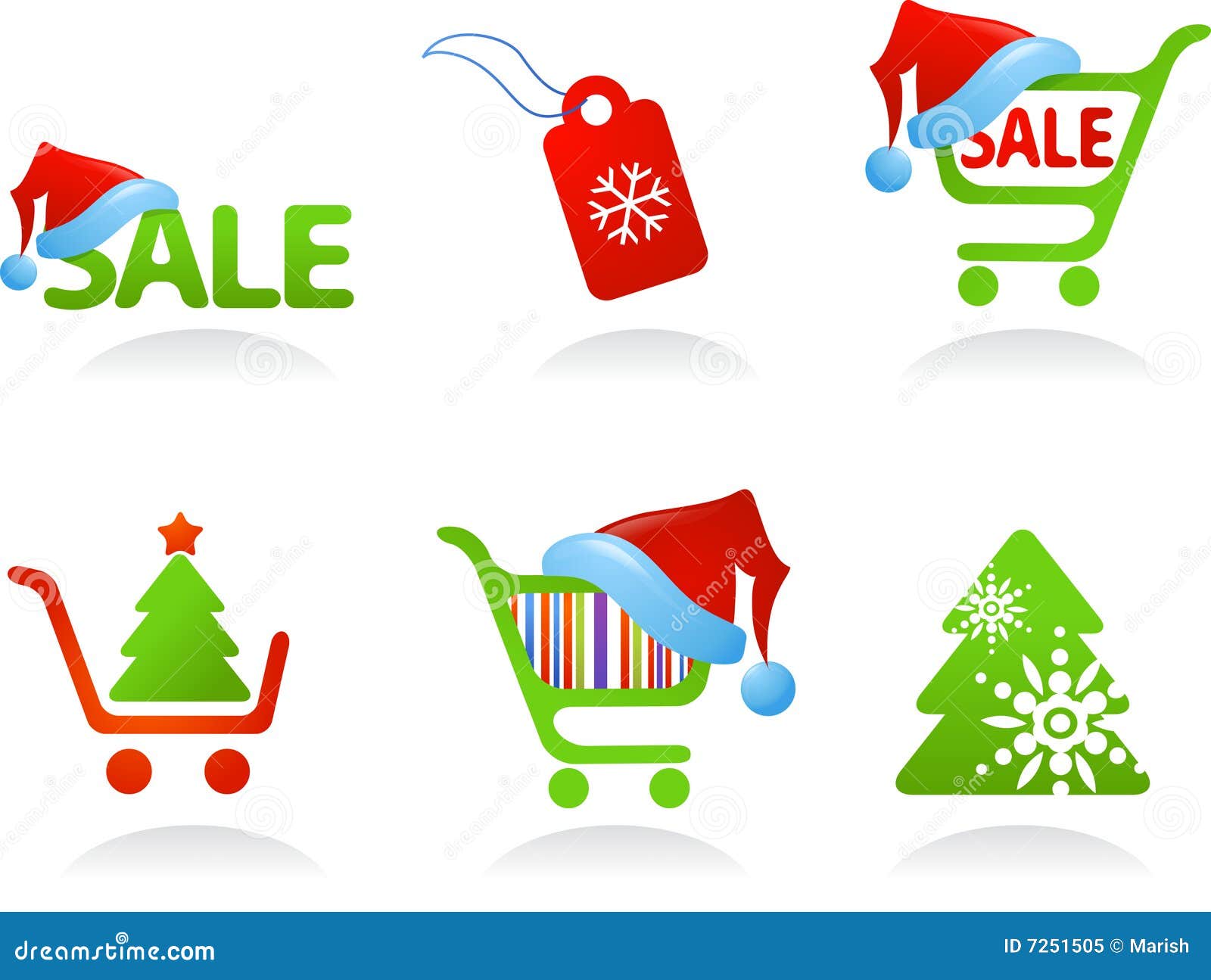 Download Collection Of Christmas Shopping Icons! Stock Vector ...