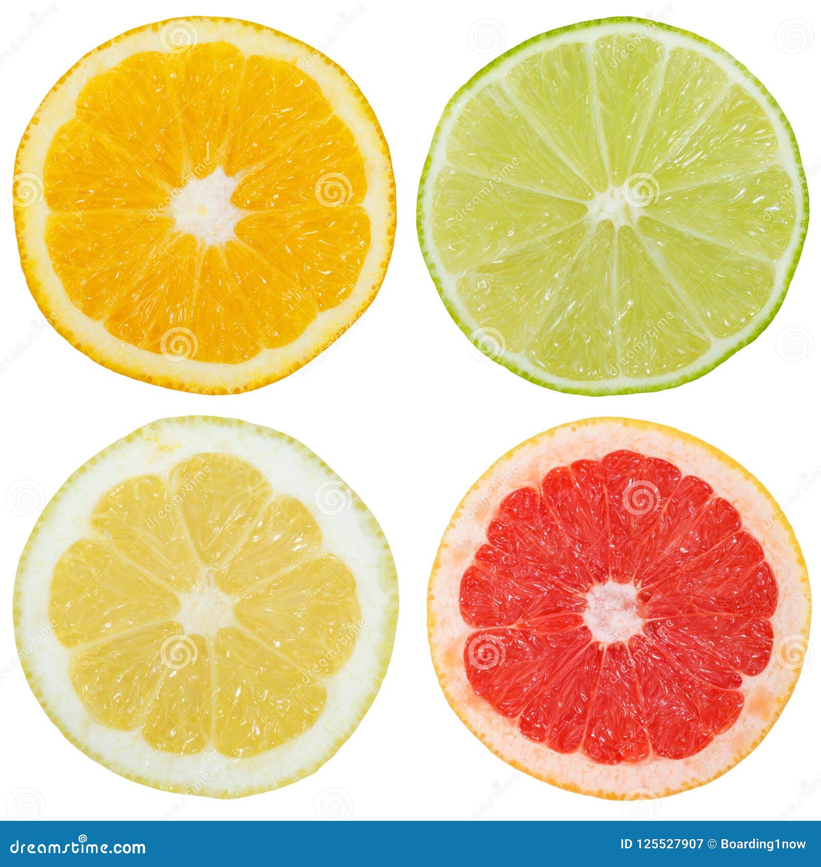collection of citrus fruits orange lemon slices sliced square is