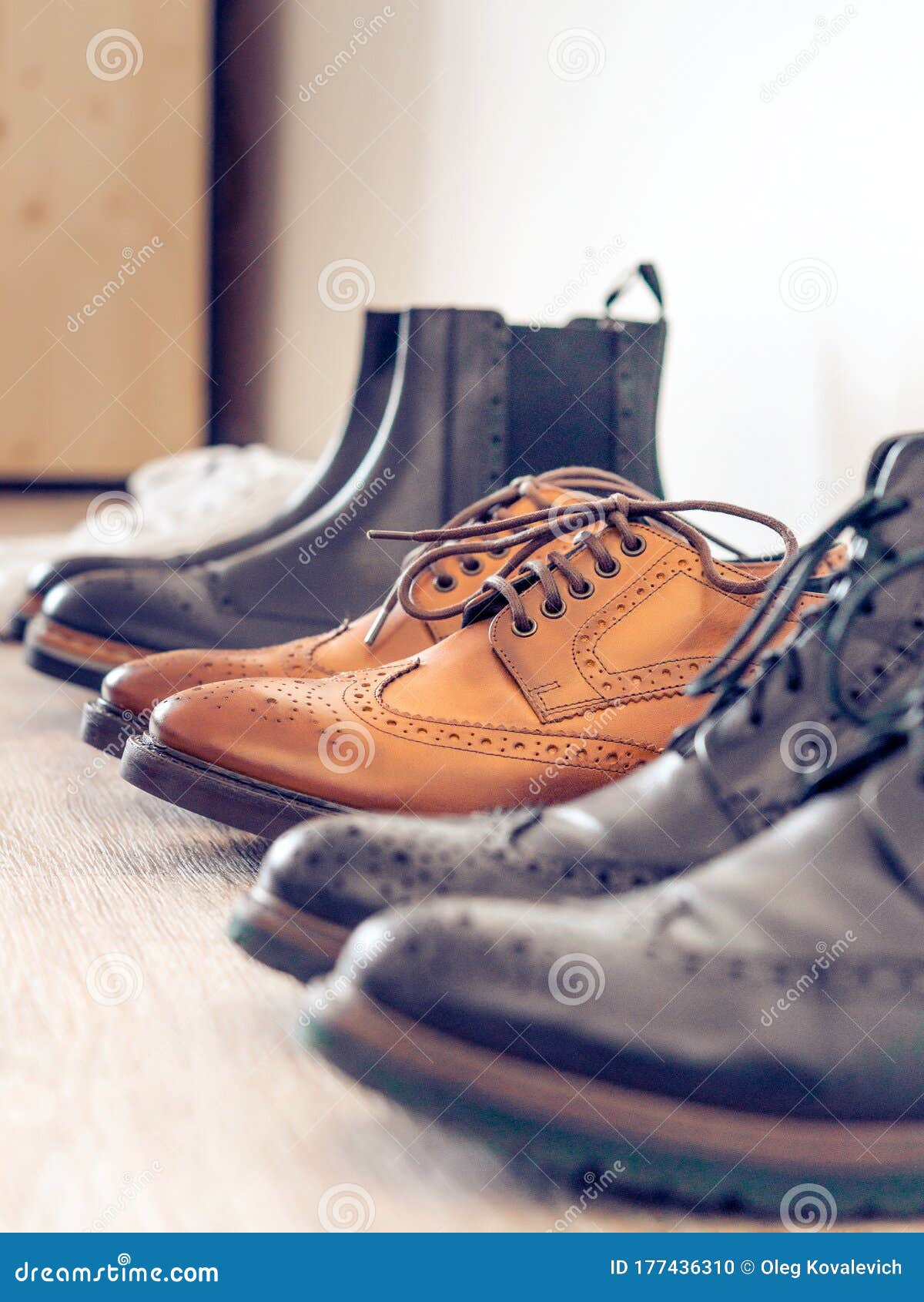 Collection of Classic and Casual Men`s Shoes Stock Photo - Image of ...