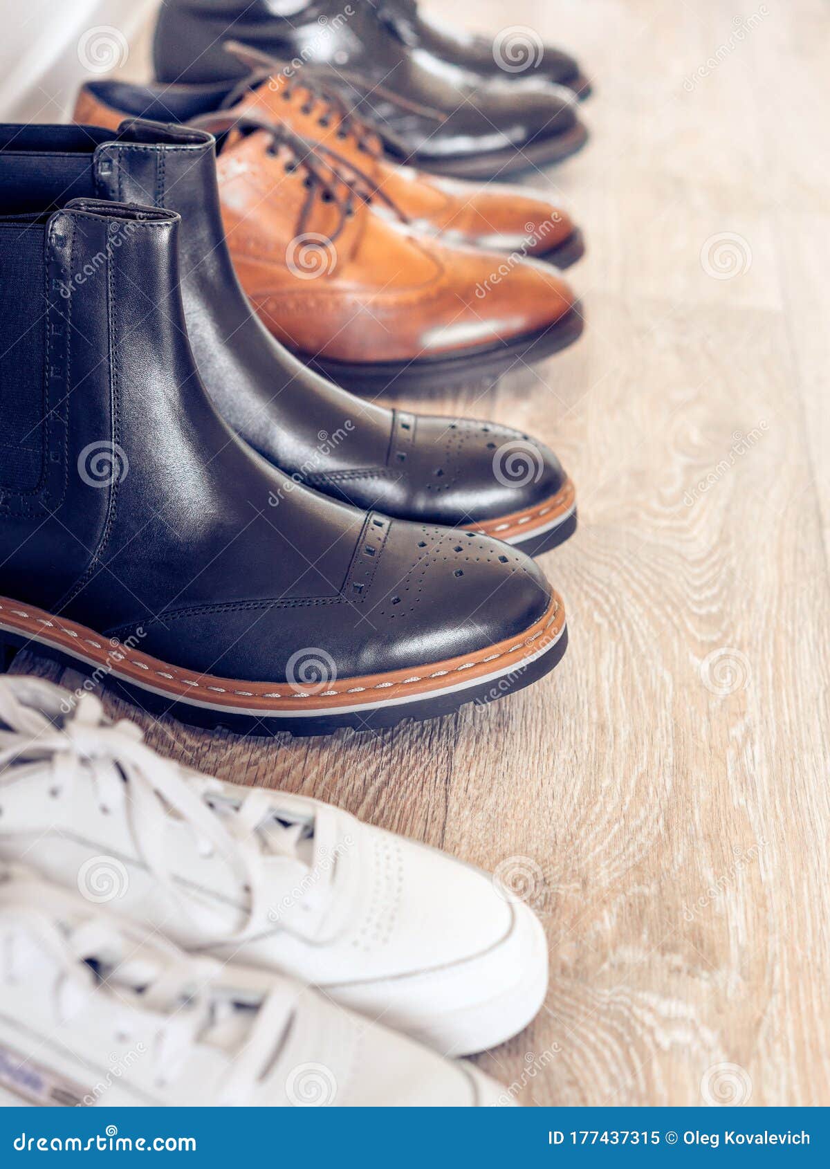Collection of Classic and Casual Men`s Shoes Stock Image - Image of ...
