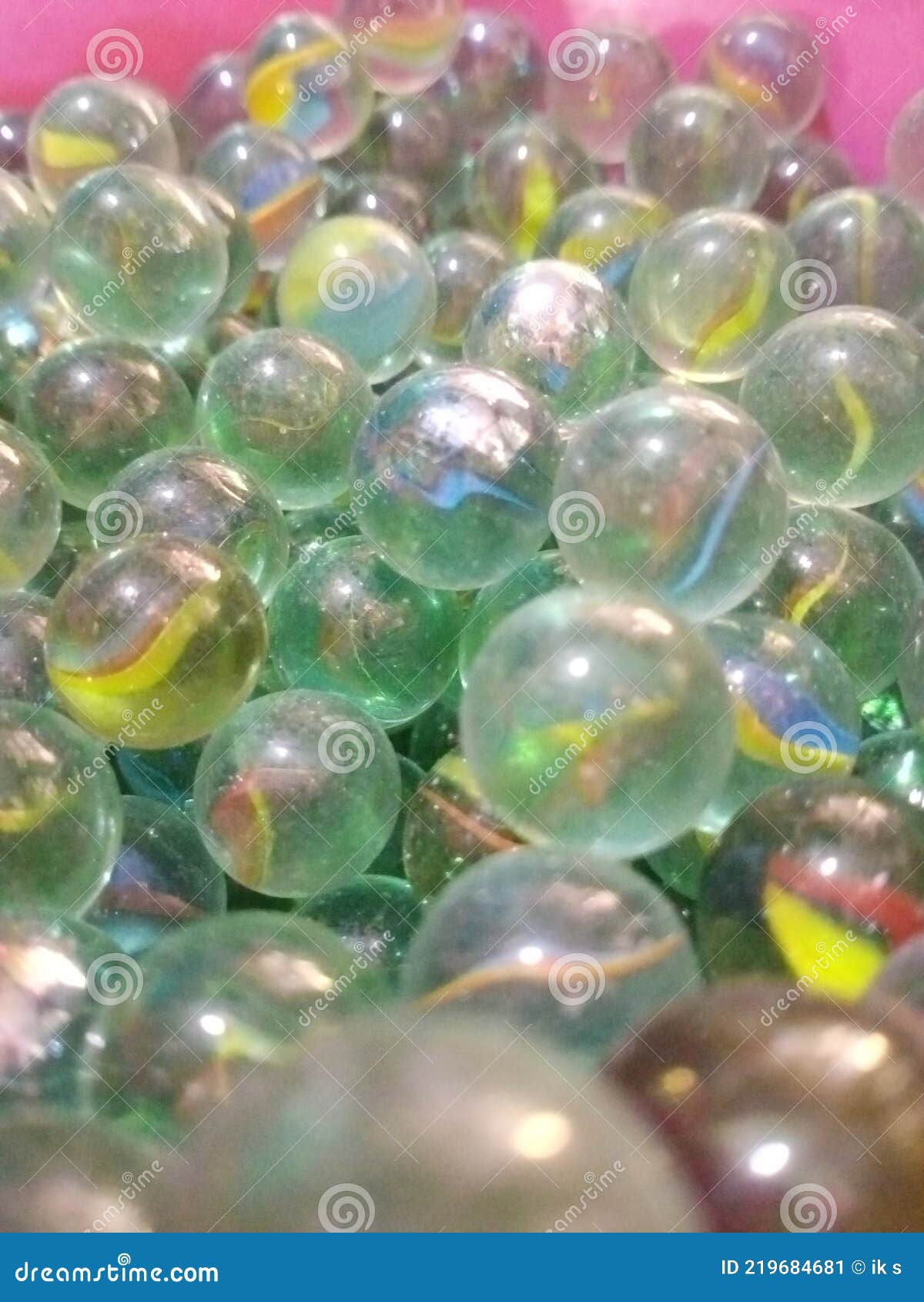 Collection of Clear Marbles Stock Image Image of produce, silver