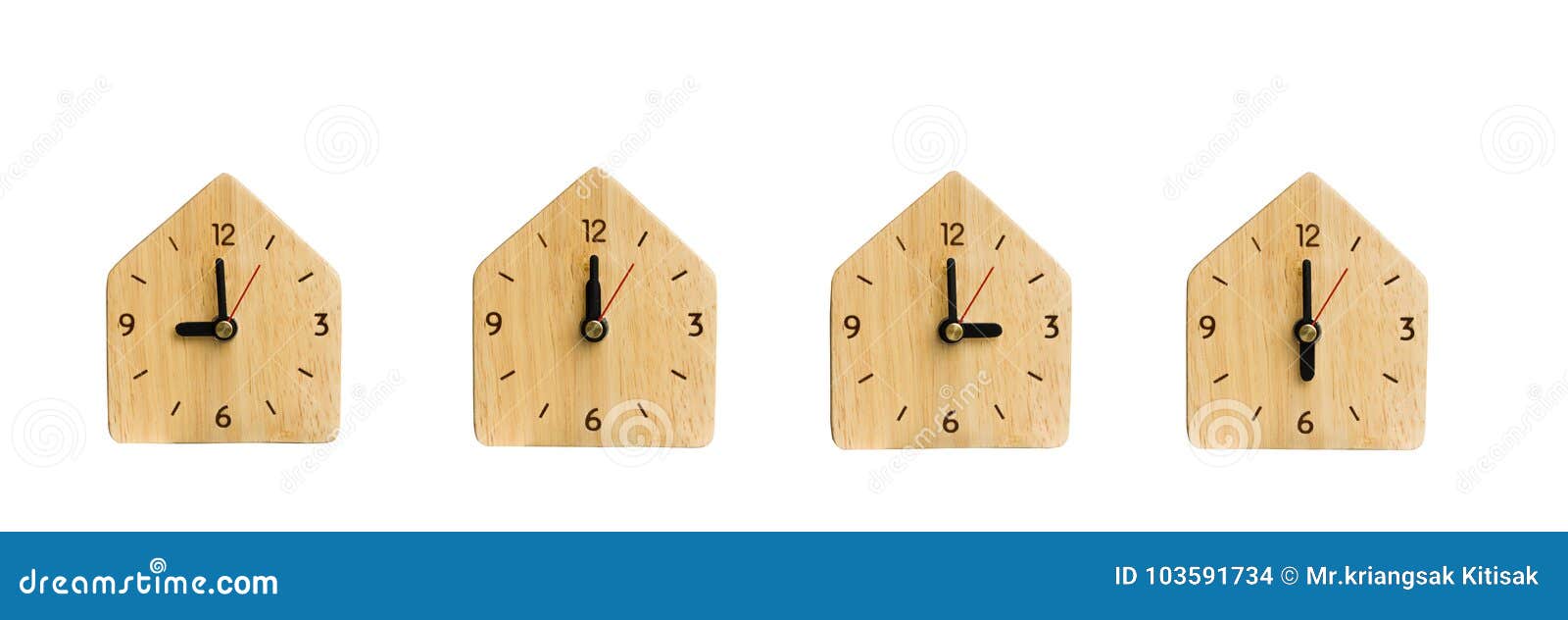 Collection the Clock without Numbers Isolated Stock Illustration