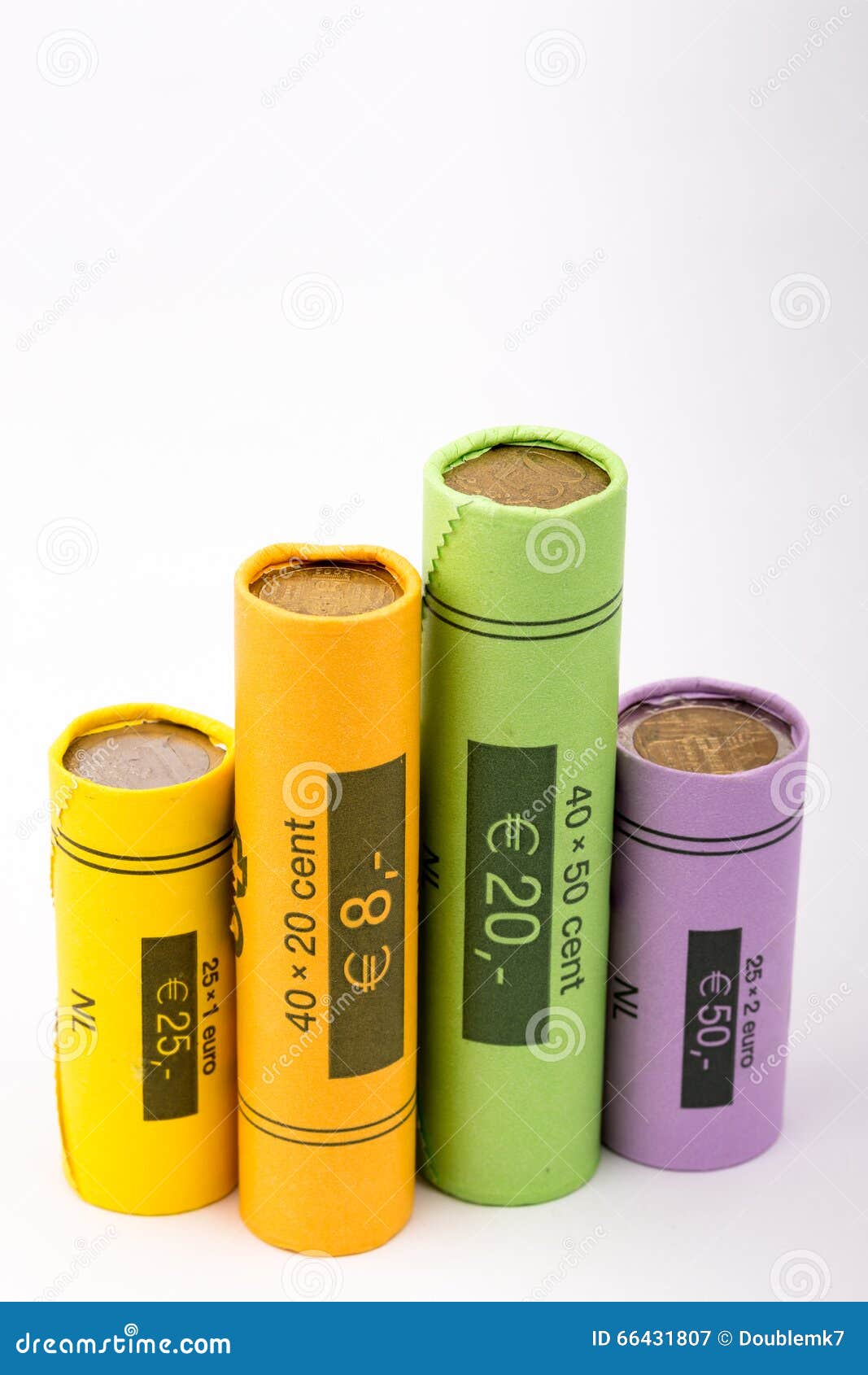 Collection of coin rolls stock image. Image of silver 66431807