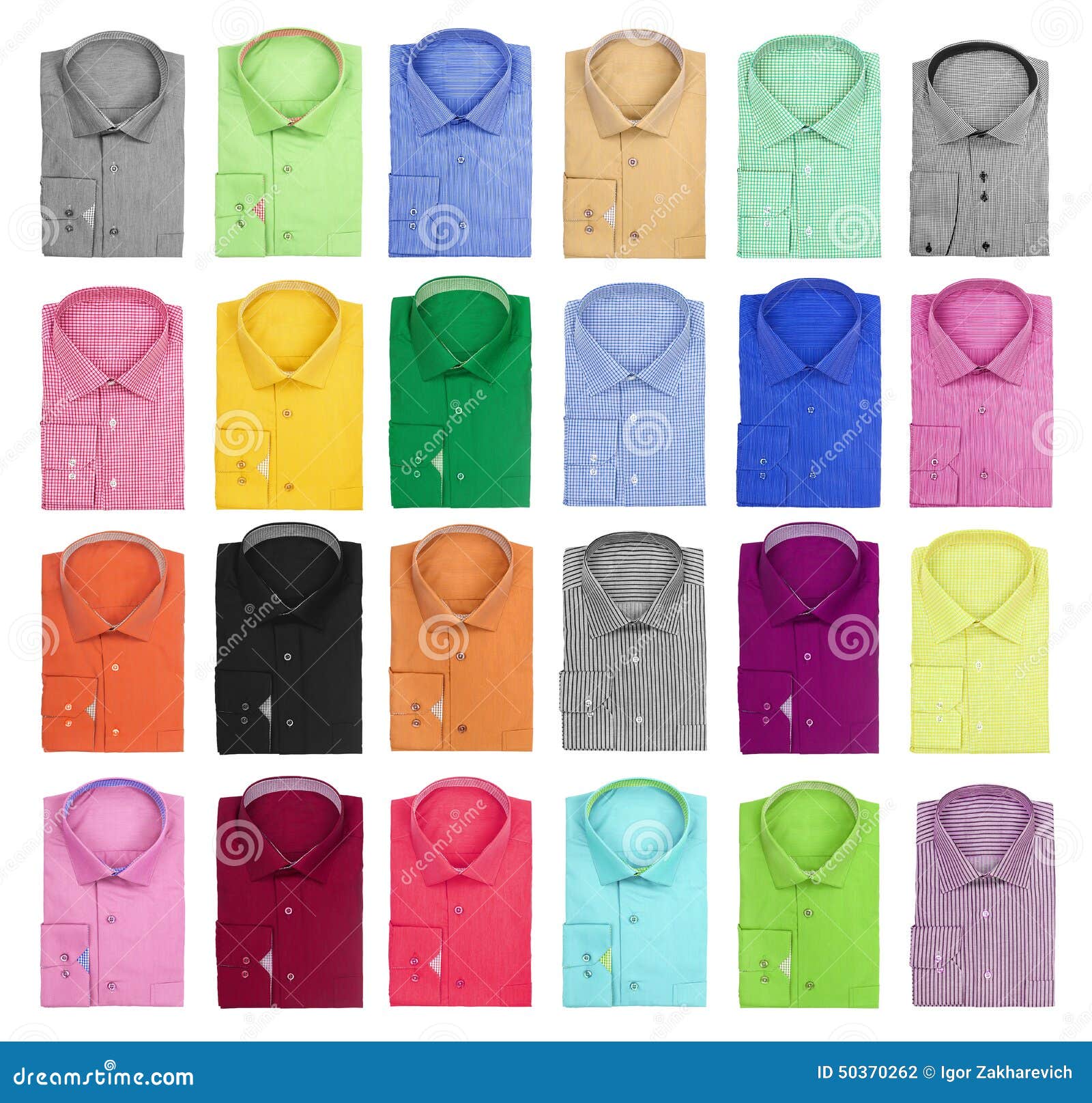 Collection of Colorful Bright Men S Shirts Stock Photo Image of pink