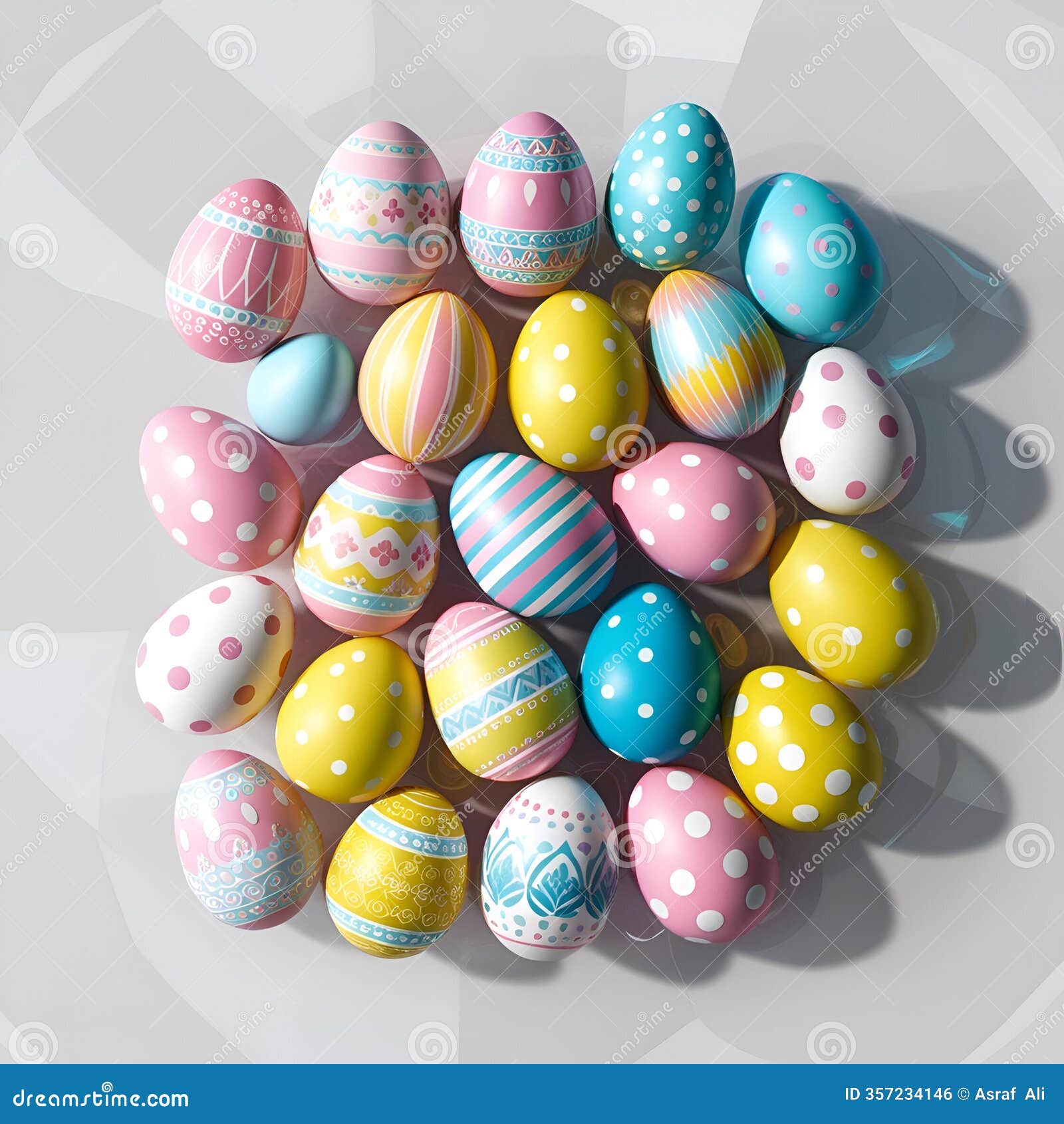 collection of colorful easter eggs 