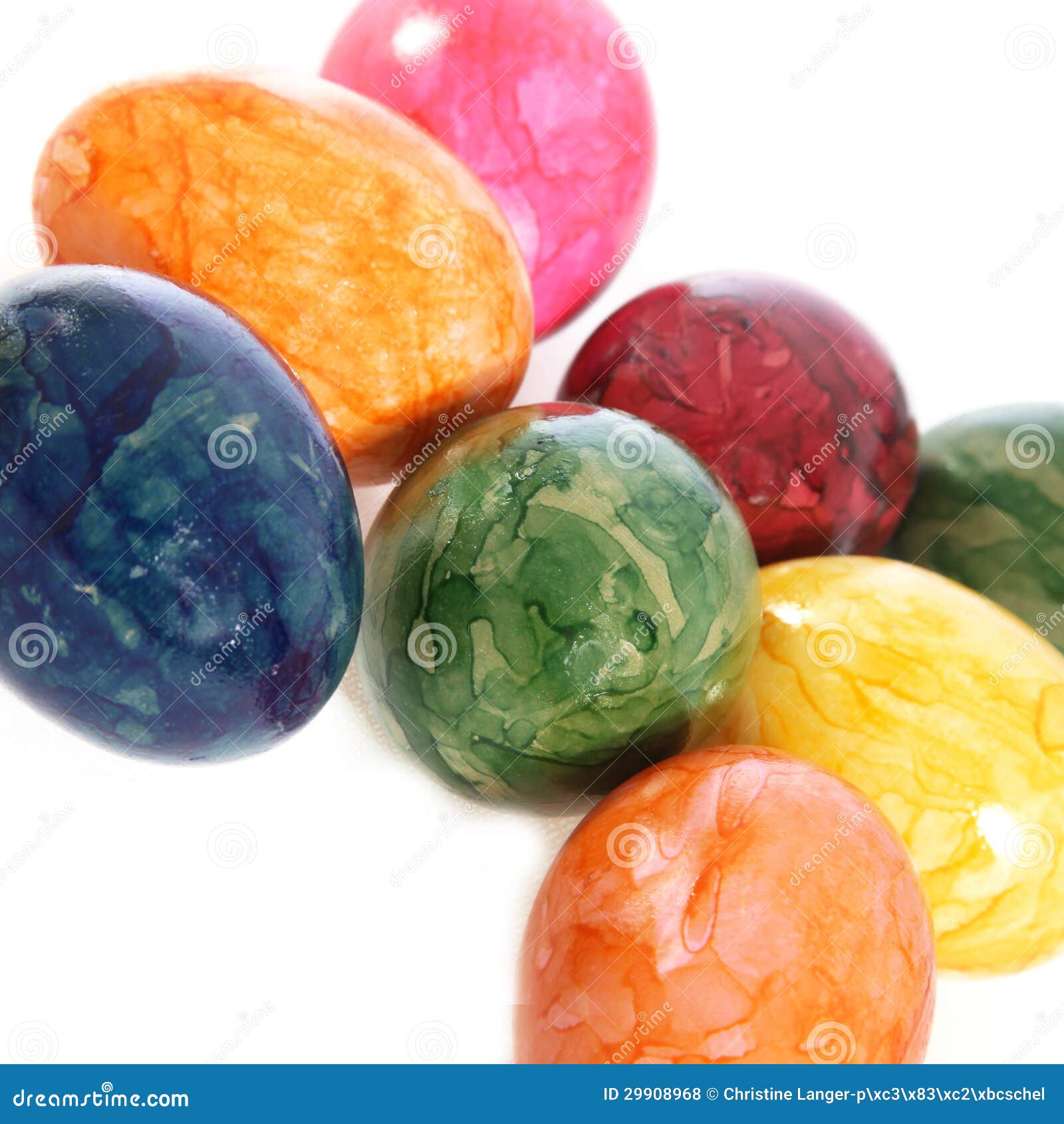 Collection of Colourful Marbled Easter Eggs Stock Photo Image of