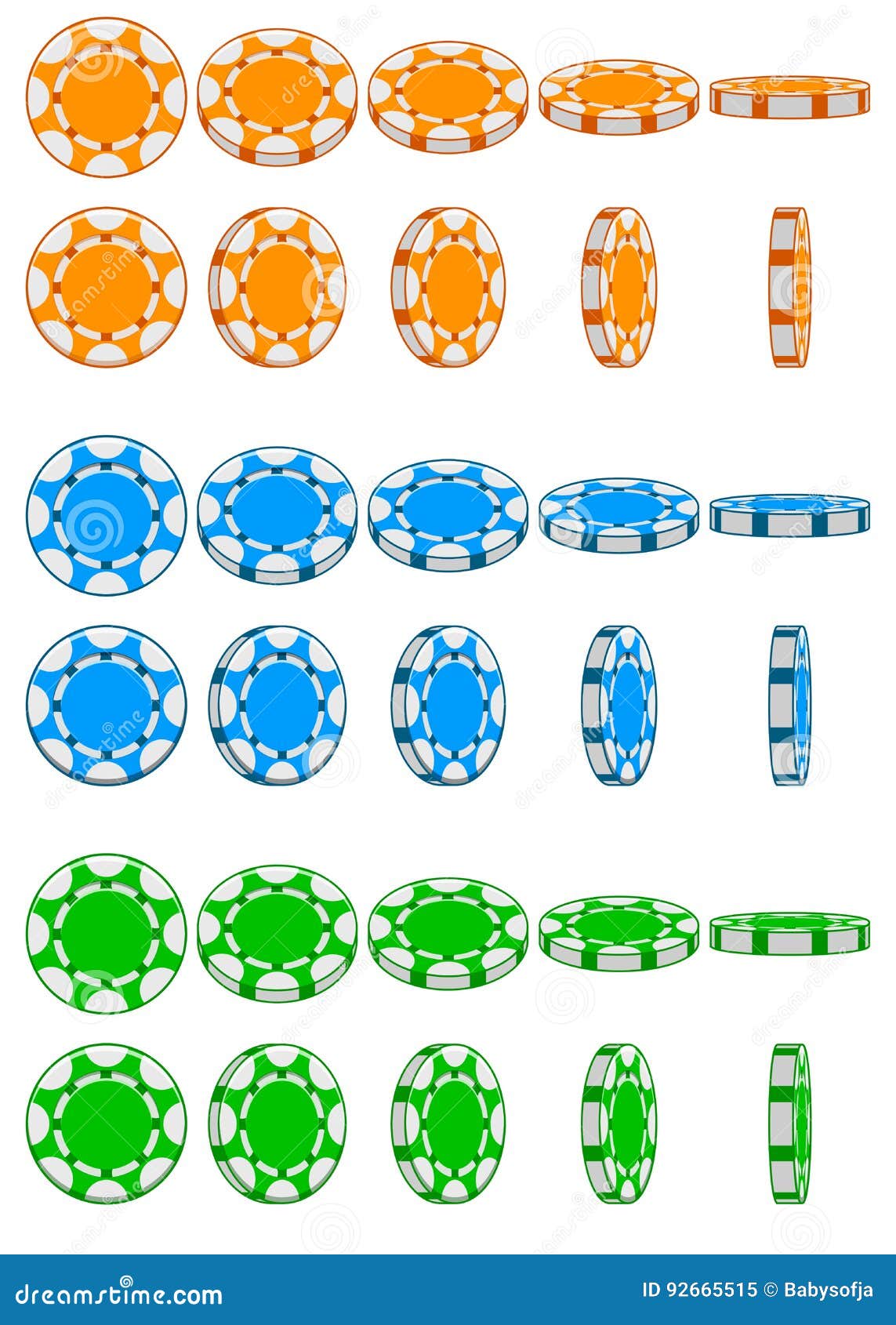 Poker Chips Animated Stock Illustrations 3 Poker Chips Animated Stock